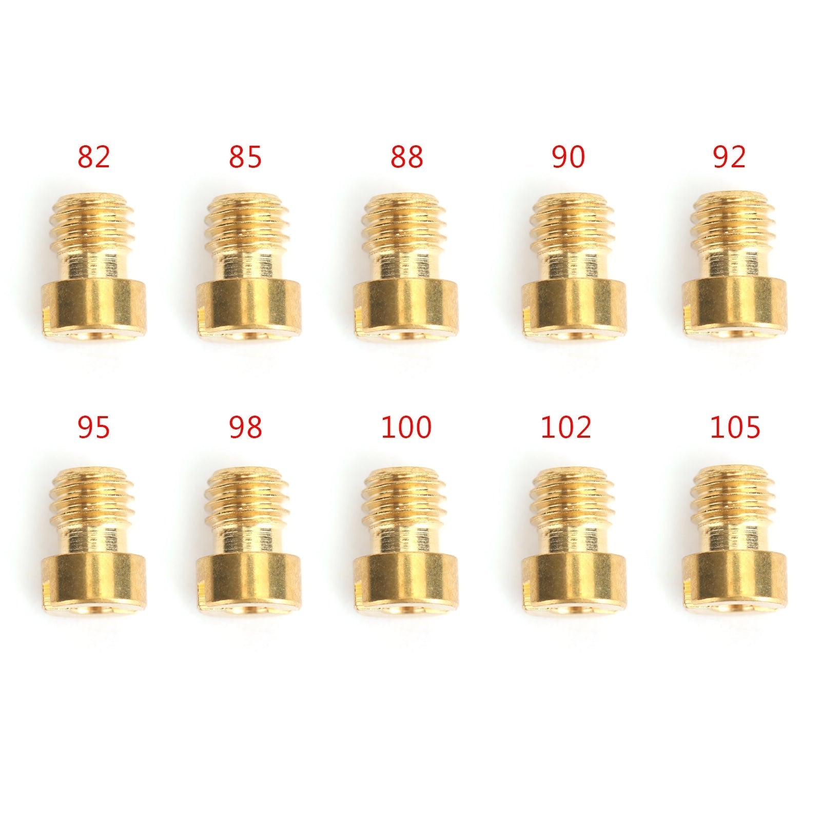 10/set Round Head Main Jet 4mm GY6 50cc 139QMB Scooter Moped Keihin Carb 82-105