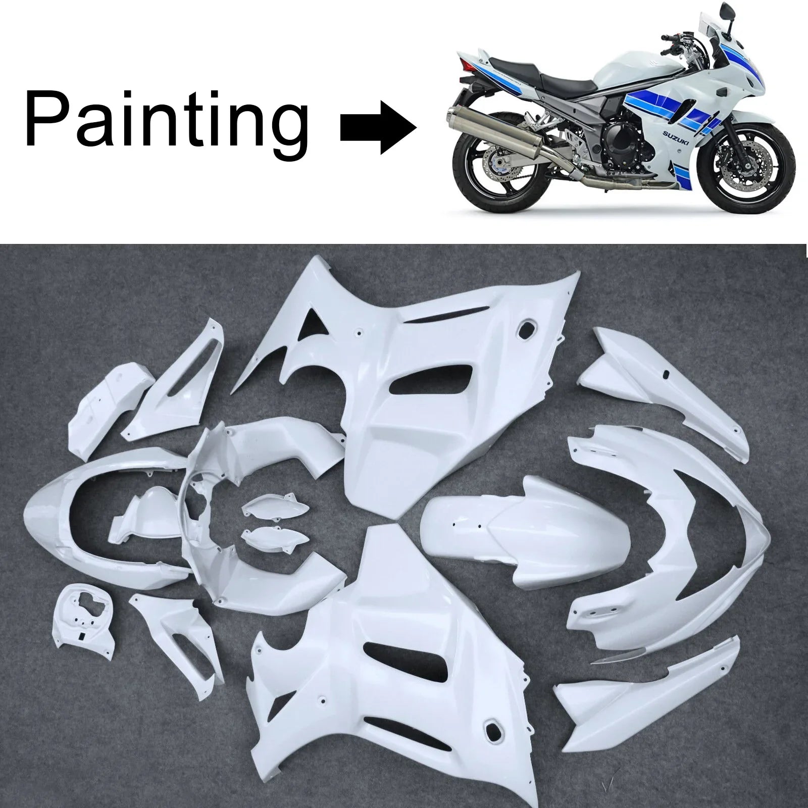 Amotopart Suzuki GSX1250 FA 2012-2014 Kit Carénage Carrosserie Plastique ABS