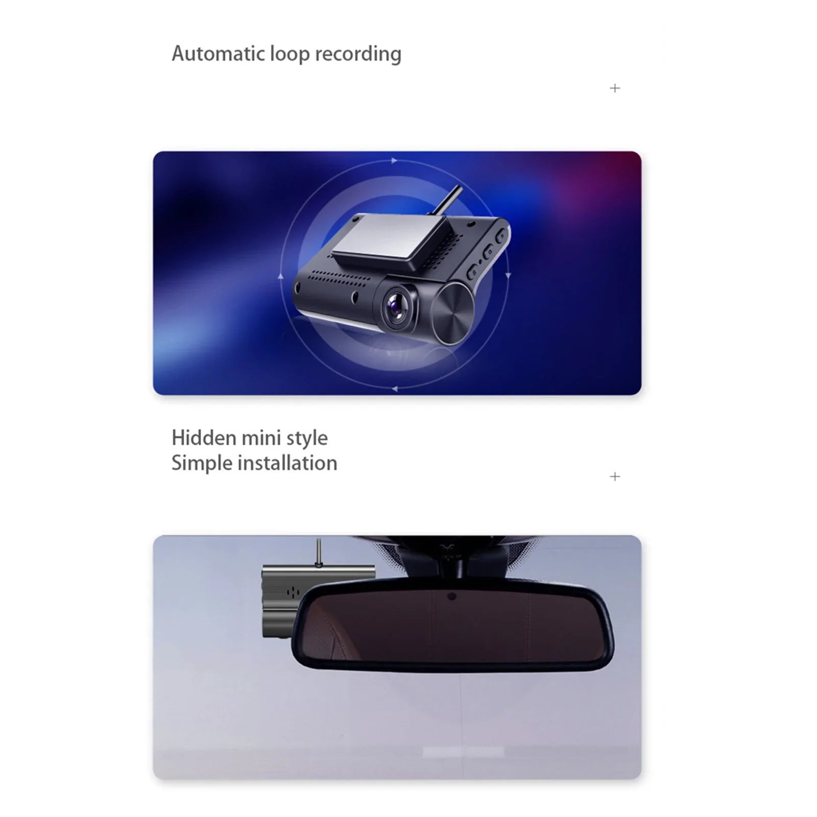 1080P Dash Cam Wifi App Enregistreur vidéo DVR Conduite Caméra cachée Vision nocturne