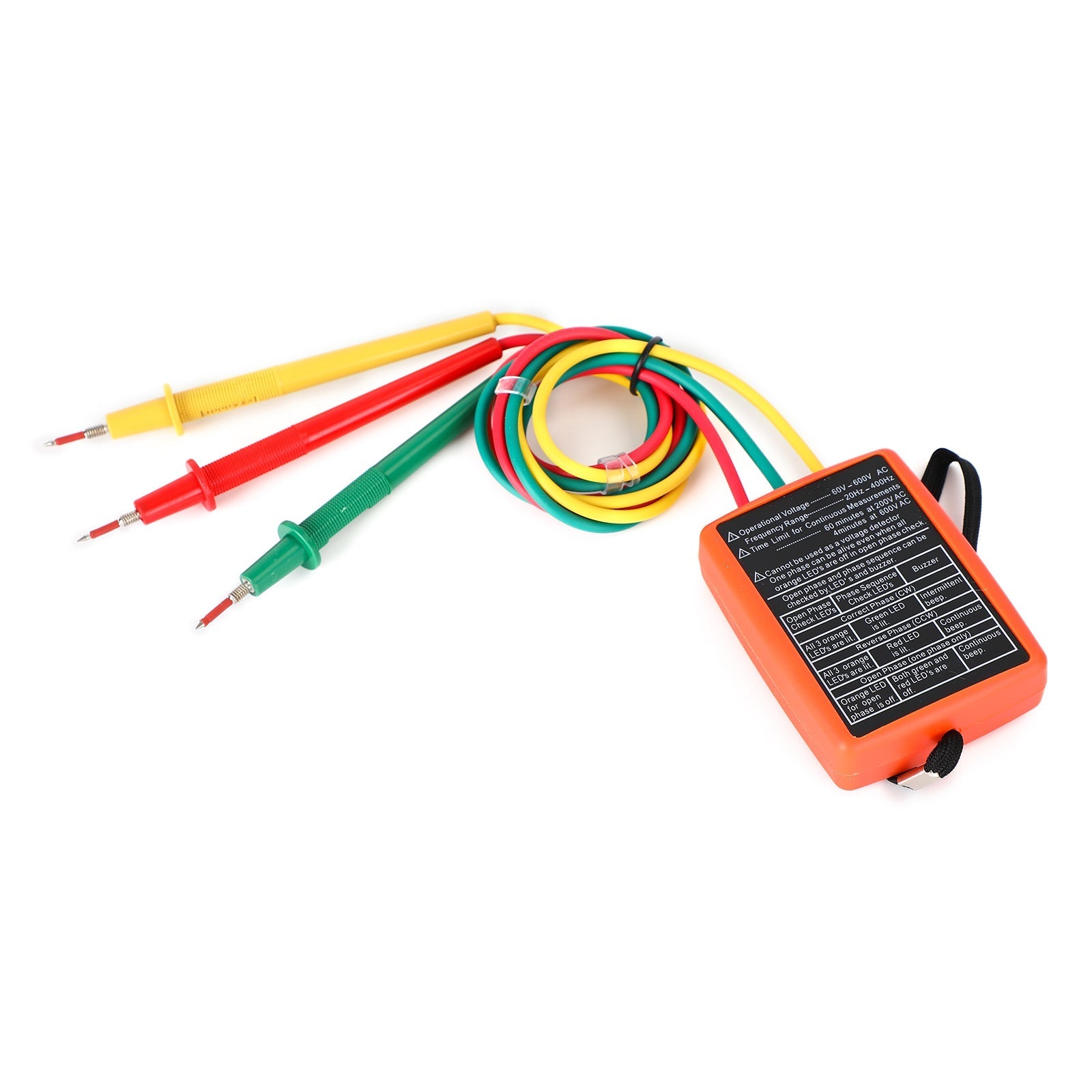 3 Phase Séquence Rotation Testeur Indicateur Détecteur Mètre LED Buzzer Tool Kit