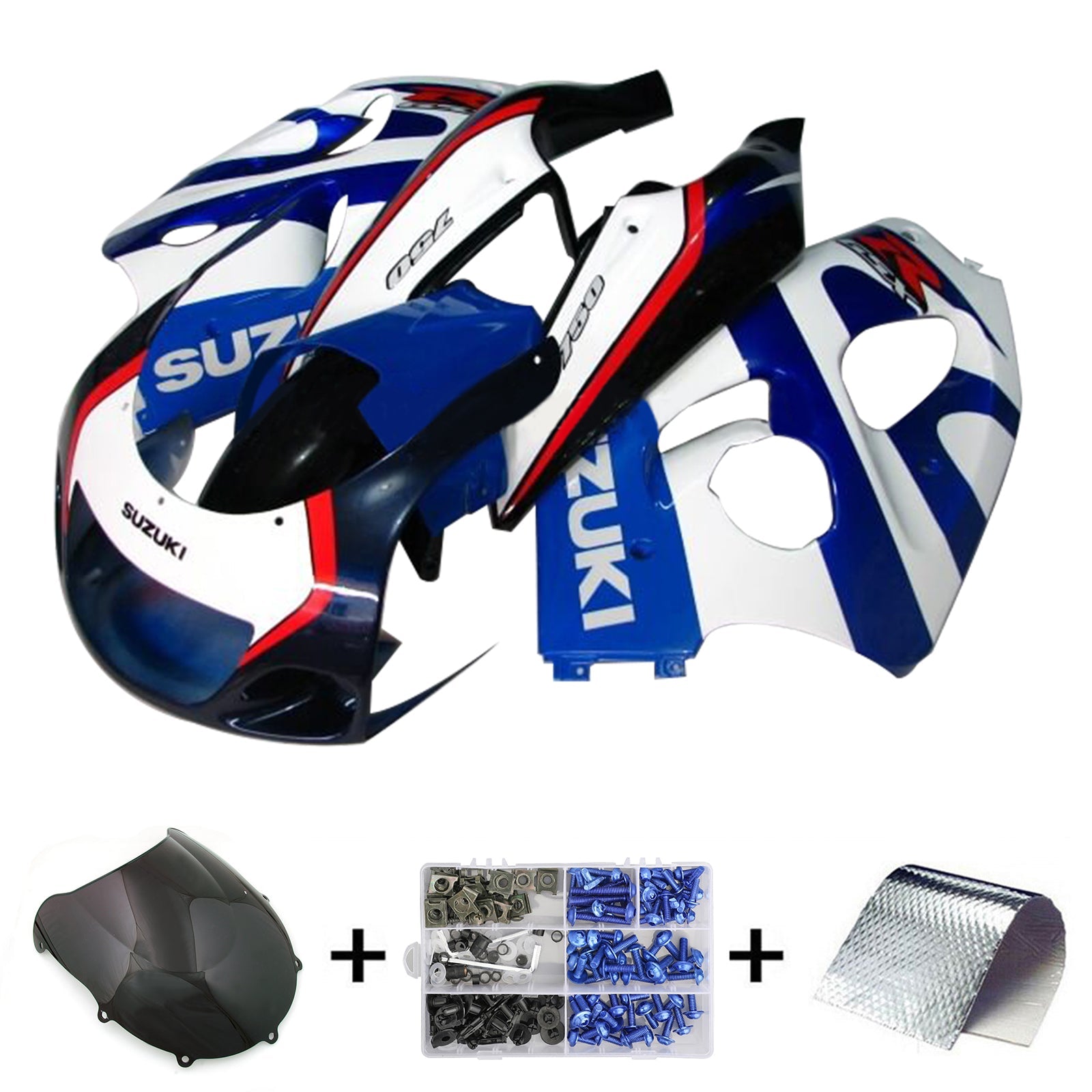 Amotopart Suzuki GSXR600 1996-2000 GSXR750 1996-1999 Kit de carénage carrosserie