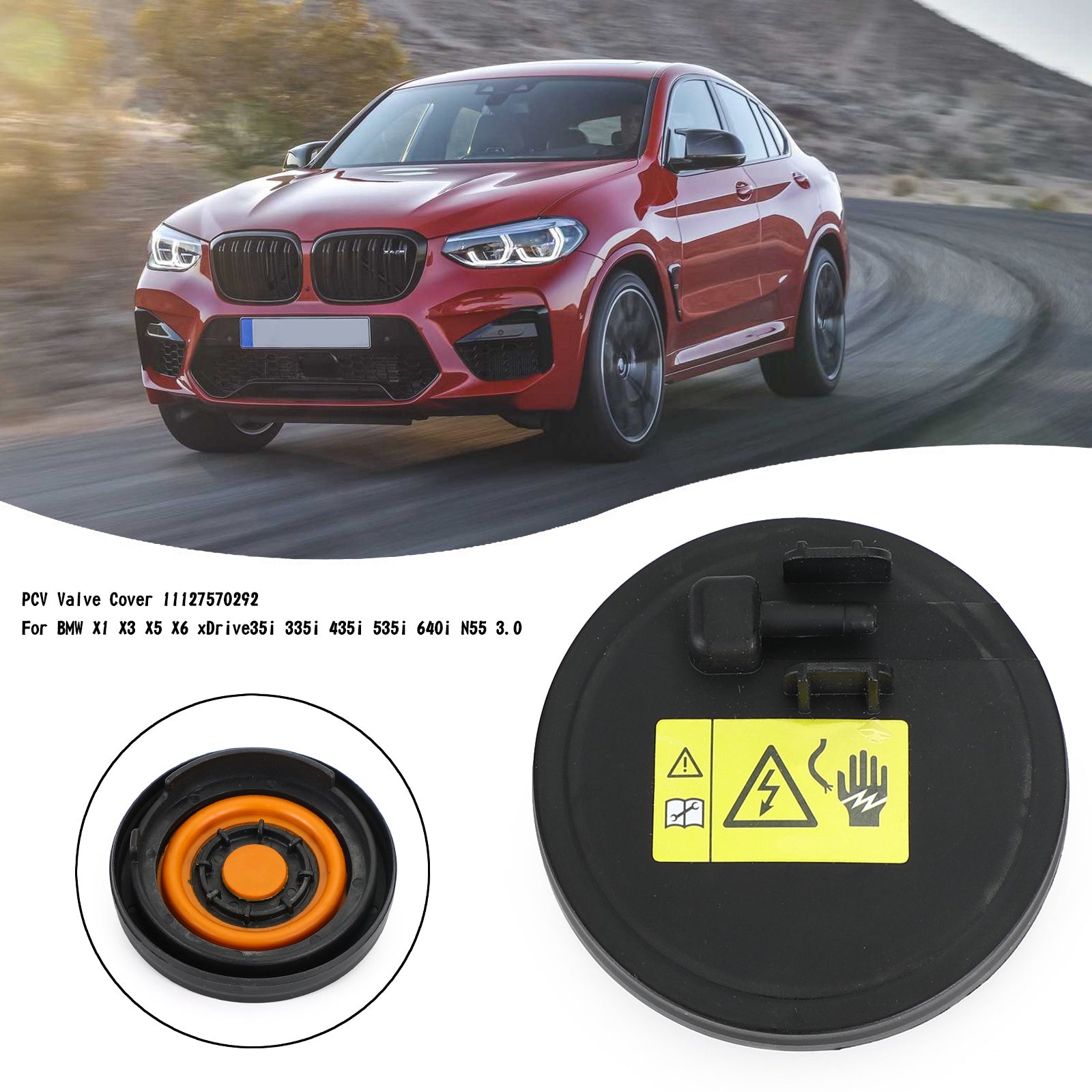 BMW X1 X3 X5 X6 xDrive35i 335i 435i 535i N55 3.0 Couvercle de soupape PCV 11127570292