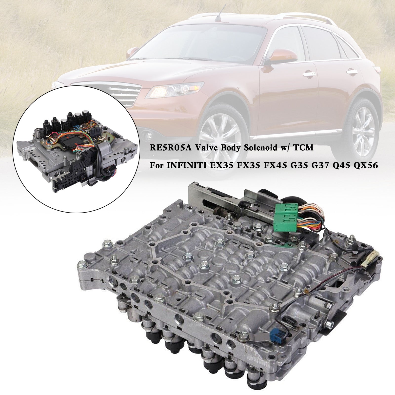 2005-2015 Nissan Armada Xterra Titan RE5R05A venttiilirungon solenoidi TCM:llä