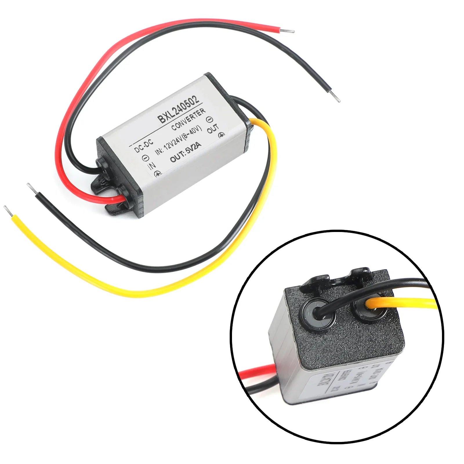 1 ~ 5A étanche convertisseur DC/DC régulateur d'alimentation 12V/24V abaisseur à 5V