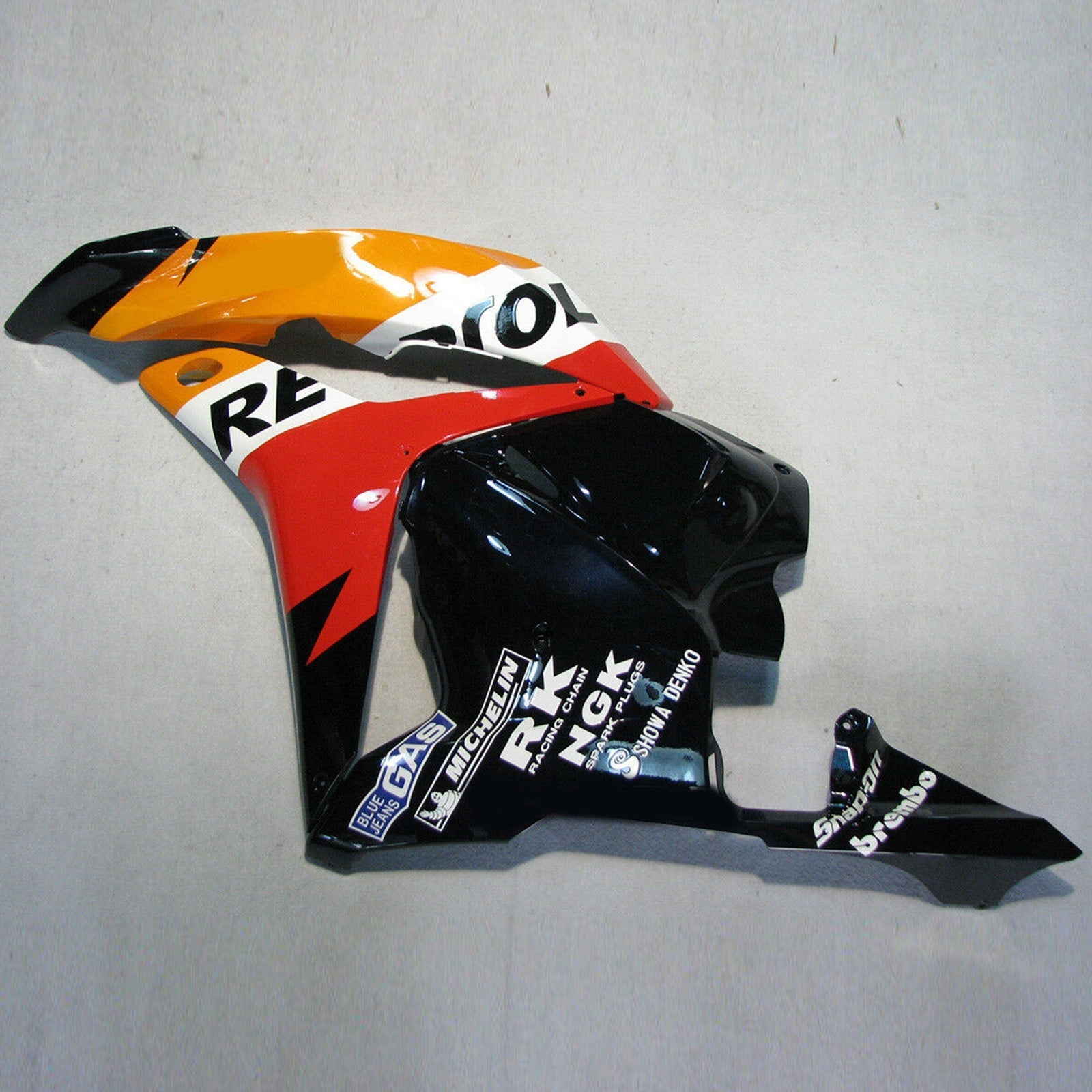 Kit Carenado Amotopart Para Honda CBR 600 RR F5 2009-2012 10 11 Naranja Negro Genérico