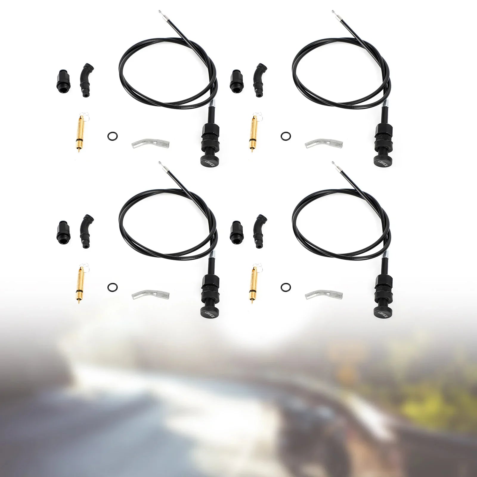 4x Honda Rancher TRX350 FM TM 2000-2006 Kit de pistón de cable de estrangulador de carburador