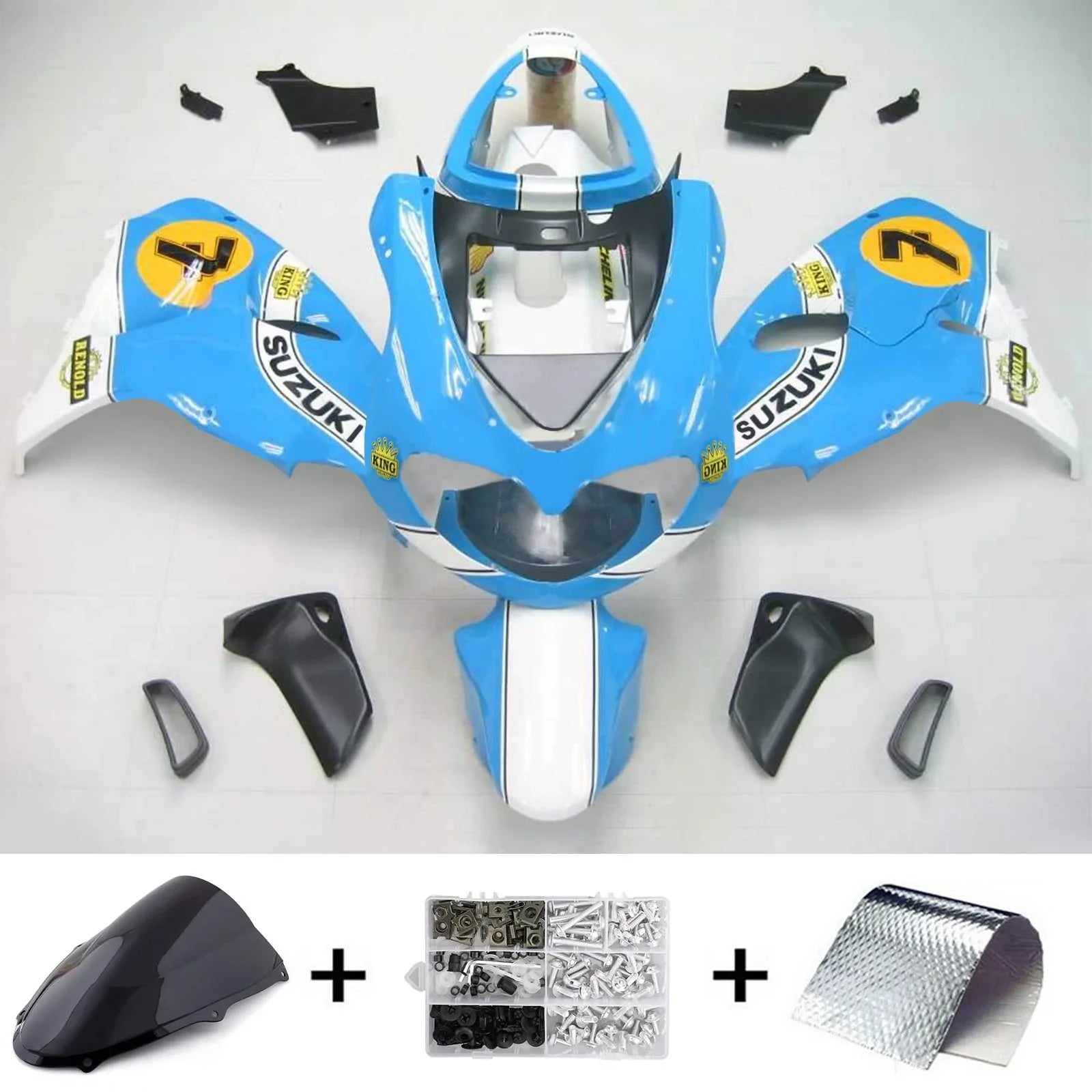 Amotopart Suzuki TL1000R 1998-2003 Kit Carénage Carrosserie Plastique ABS