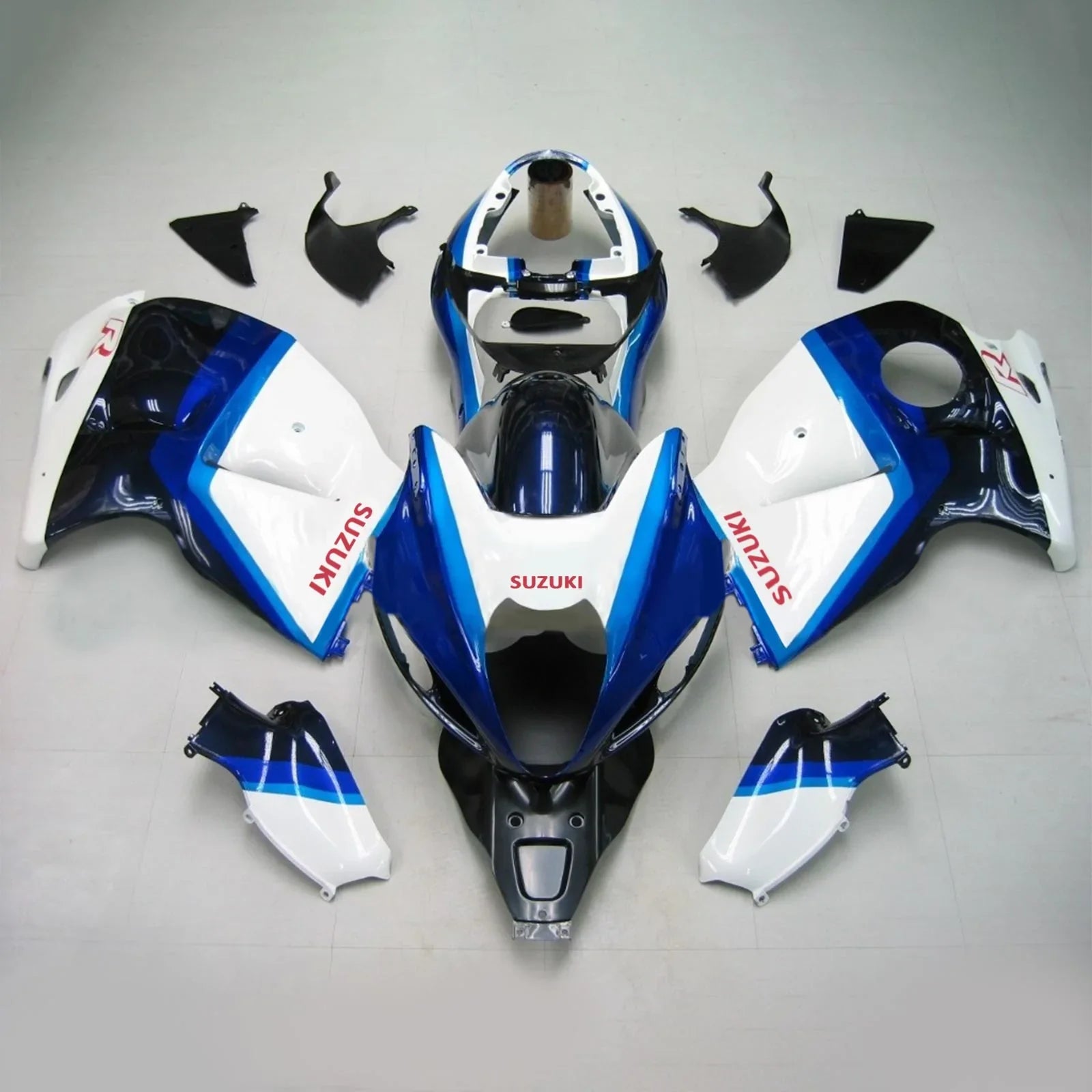 Amotopart Suzuki Hayabusa GSXR1300 1999-2007 Kit Carénage Carrosserie Plastique ABS