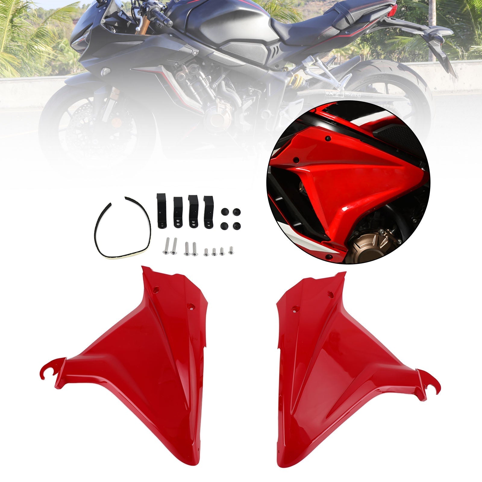 Panneaux de couverture de cadre latéral garniture carénages capots pour Honda CBR650R 2019-2021 générique