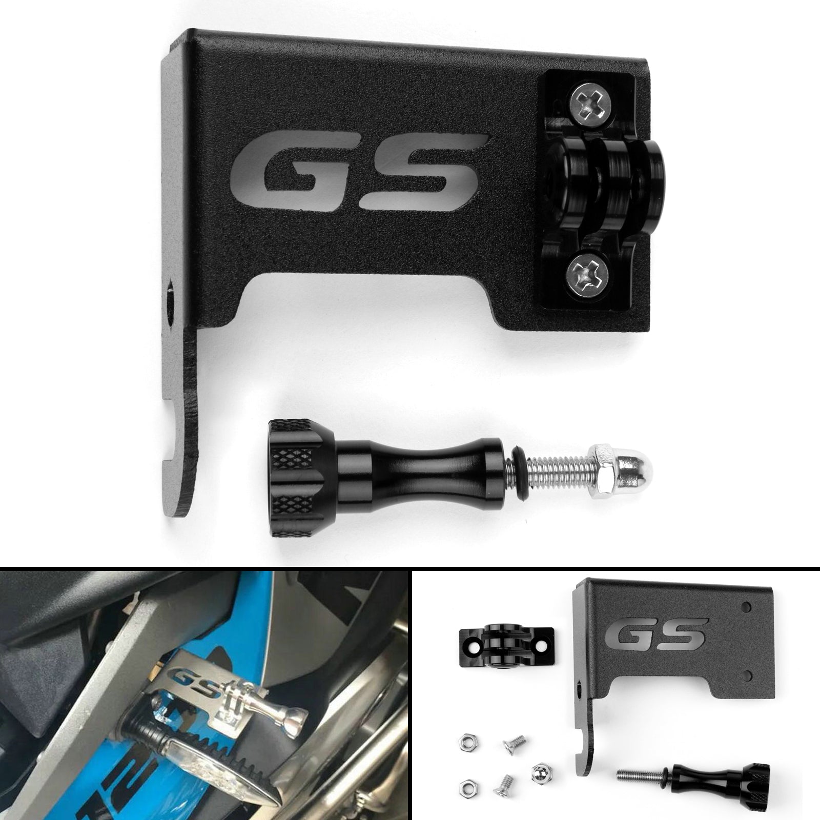 Caméra d'action Rollei et support de montage compatible pour BMW R1200GS Adventure