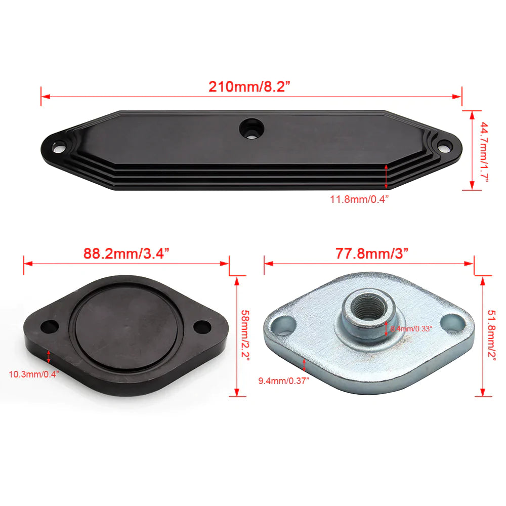2011-2019 Ford 6.7L Powerstroke EGR Kit de eliminación diésel SIN paso Fedex Express