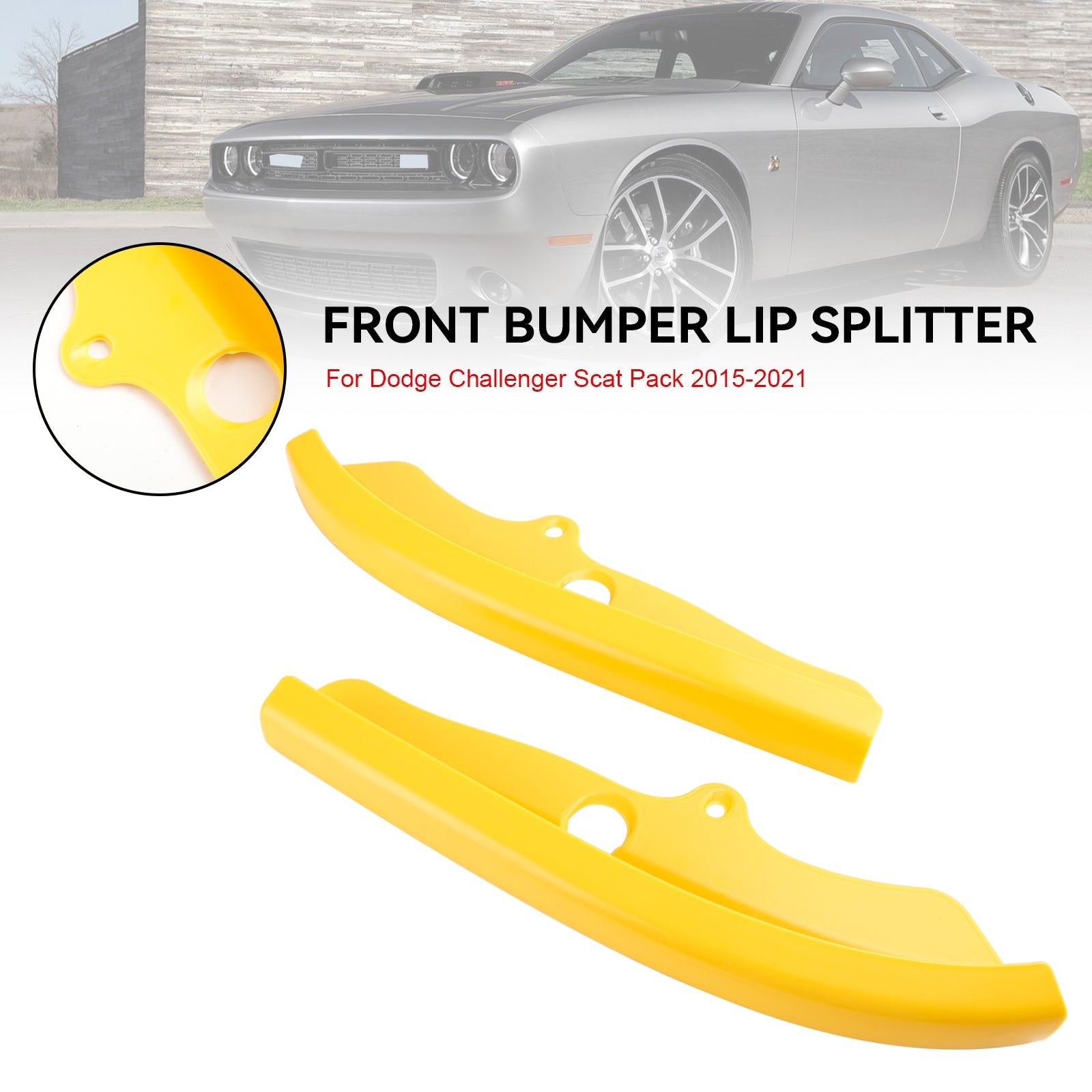 Protecteur de séparateur de lèvre de pare-chocs avant Dodge Challenger Scat Pack 2015-2021