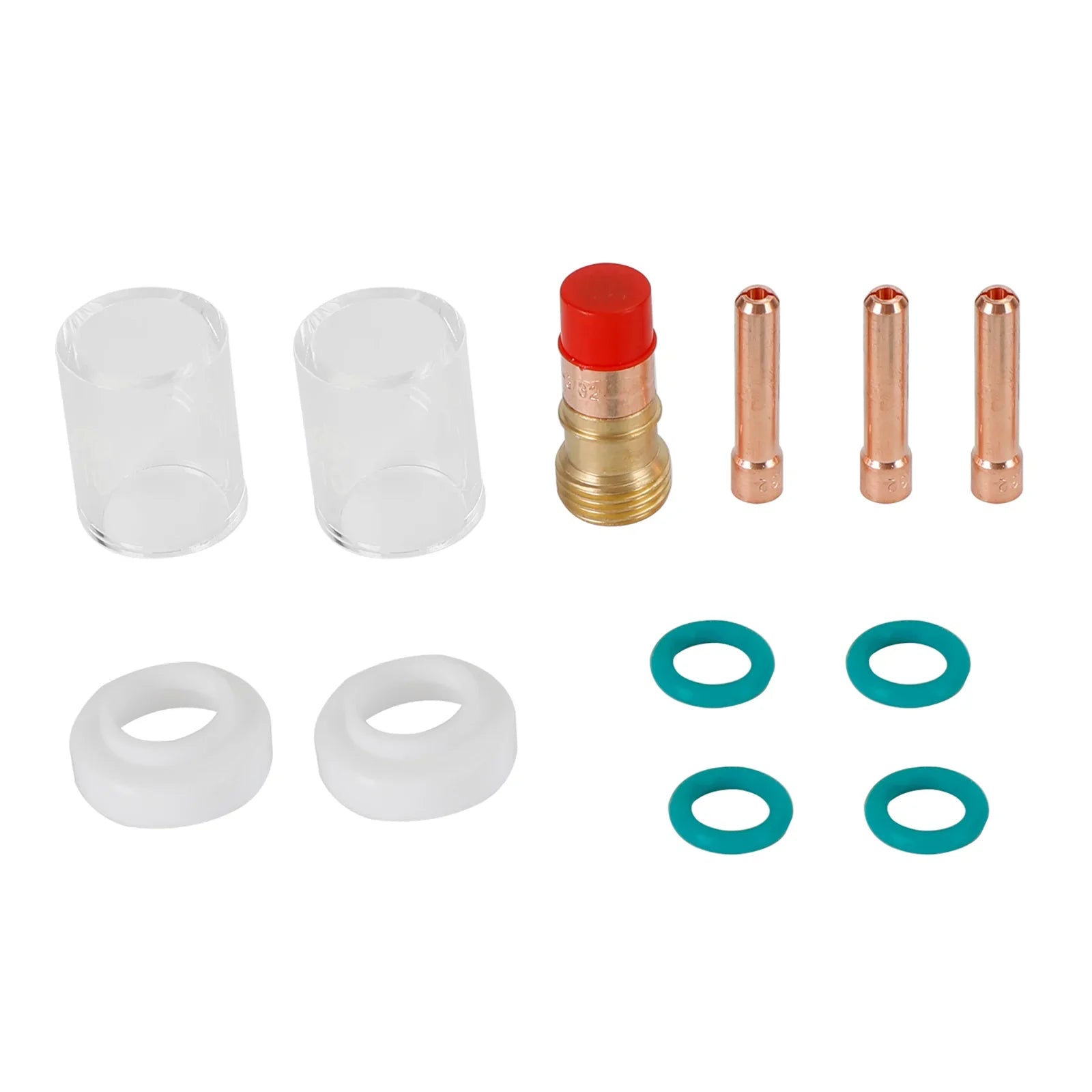 Kit d'accessoires de torche de soudage Tig en verre Pyrex 12 pièces pour Wp-17/18/26