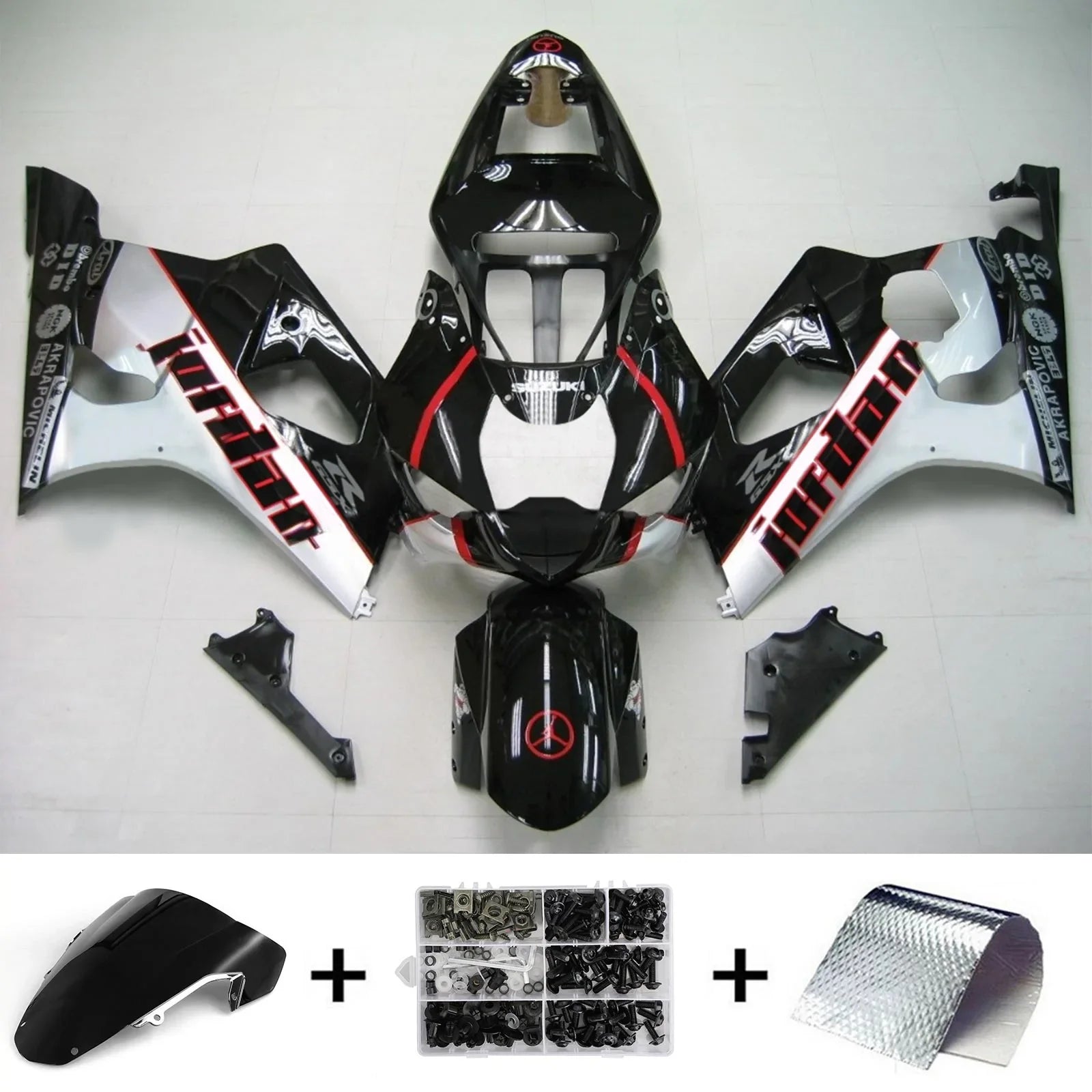 Amotopart Suzuki GSXR1000 2003-2004 Kit de carénage K3