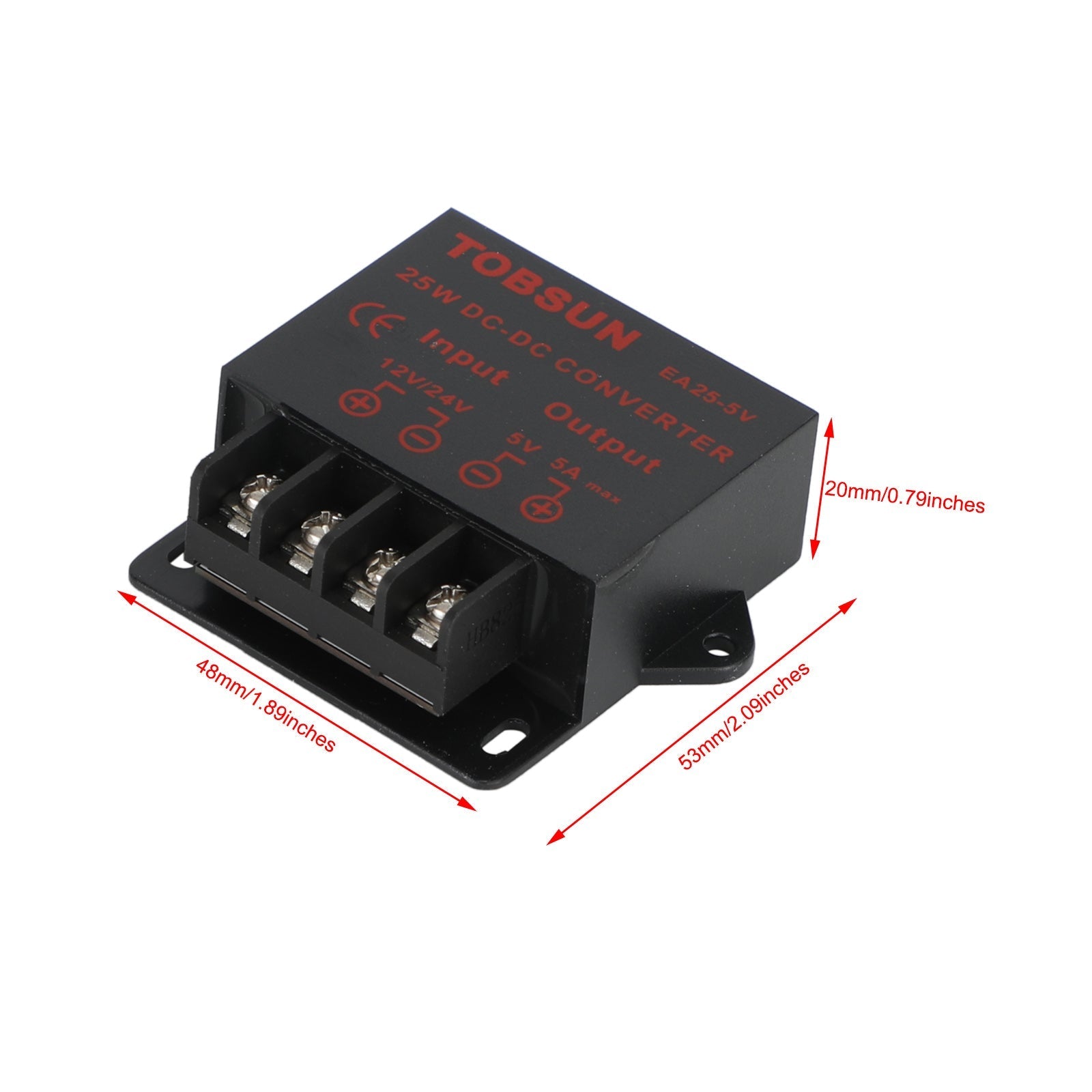 DC 12V/24V à 5V 5A 25W Convertisseur Régulateur Alimentations Transformateur