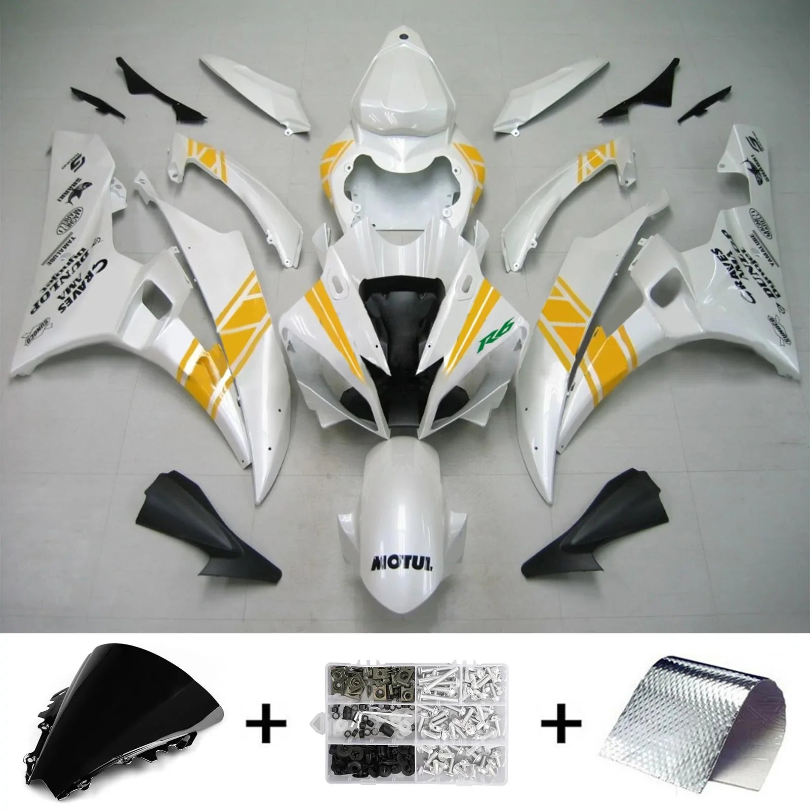 Amotopart Kit Carena per Yamaha YZF 600 R6 2006-2007 Generico