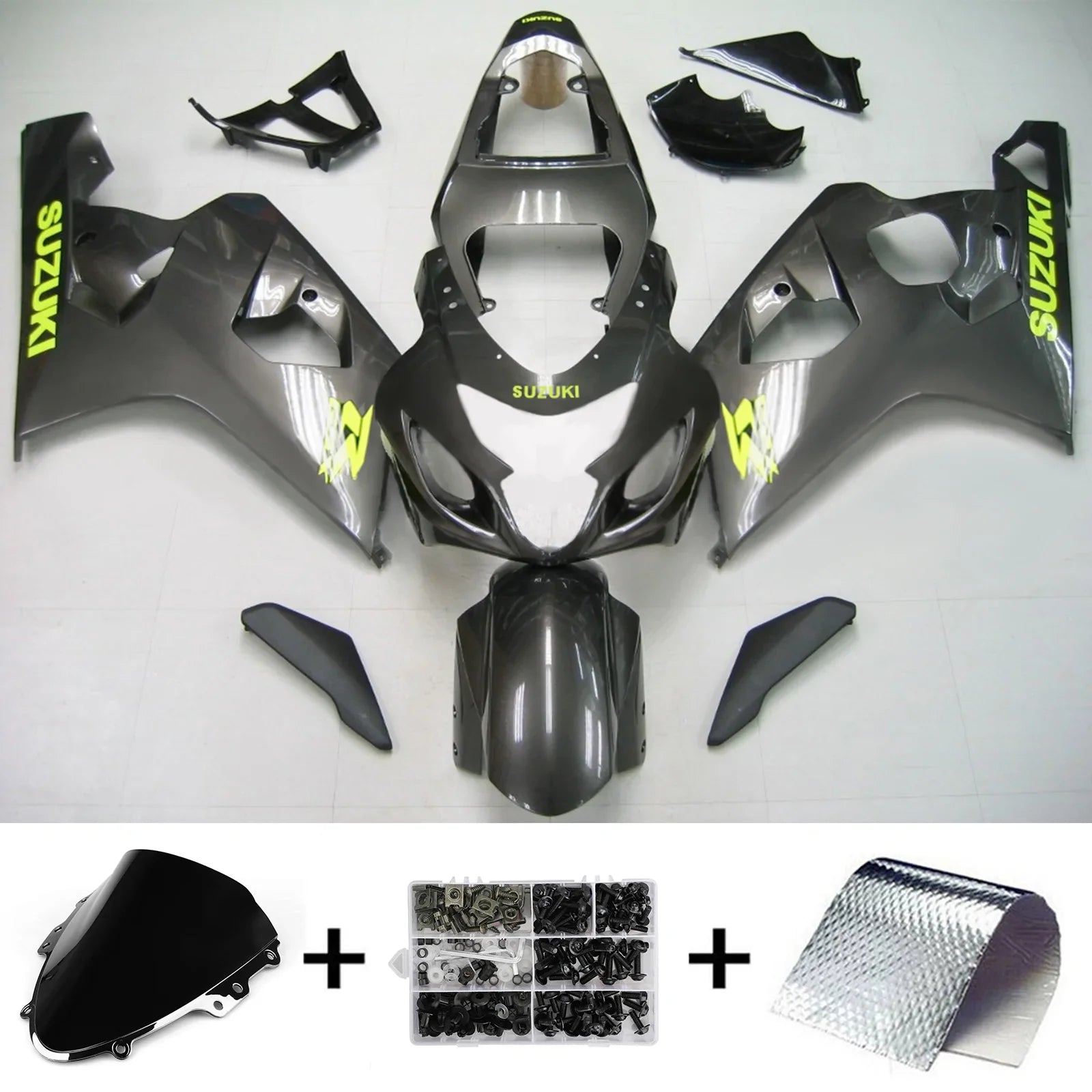 Amotopart Suzuki GSXR 600/750 2004-2005 Kit Carenatura Plastica ABS per Carrozzeria