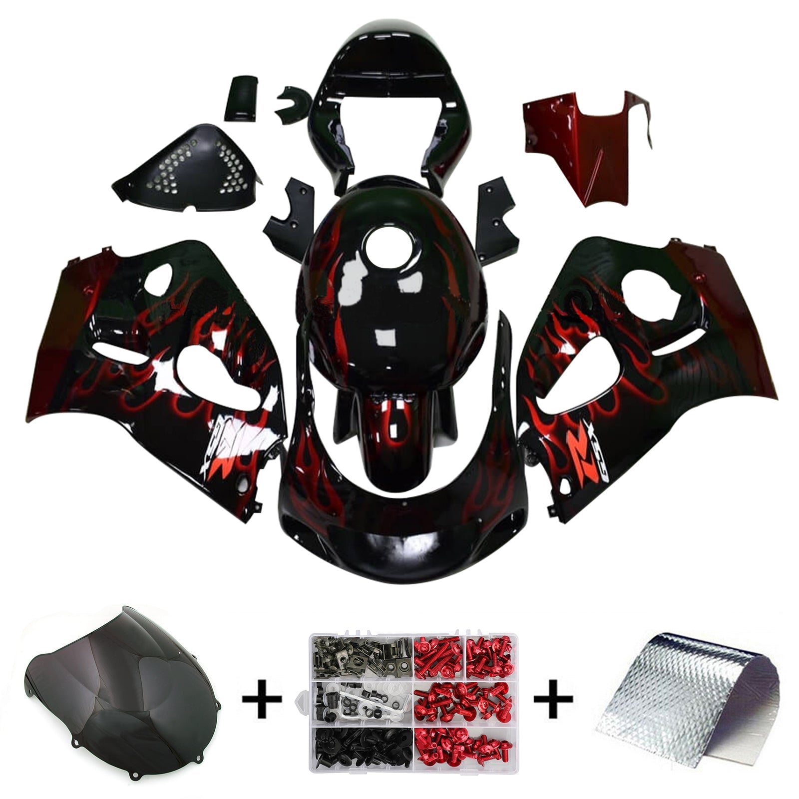 Amotopart Suzuki GSXR600 1996-2000 GSXR750 1996-1999 Kit de carenado de carrocería