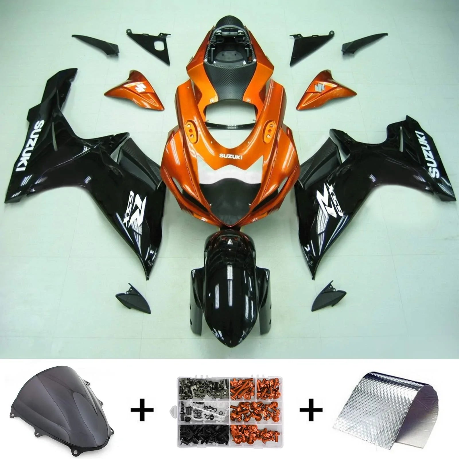 Amotopart Suzuki GSXR 600/750 2011-2021 K11 Carénage Kit Carrosserie Plastique ABS