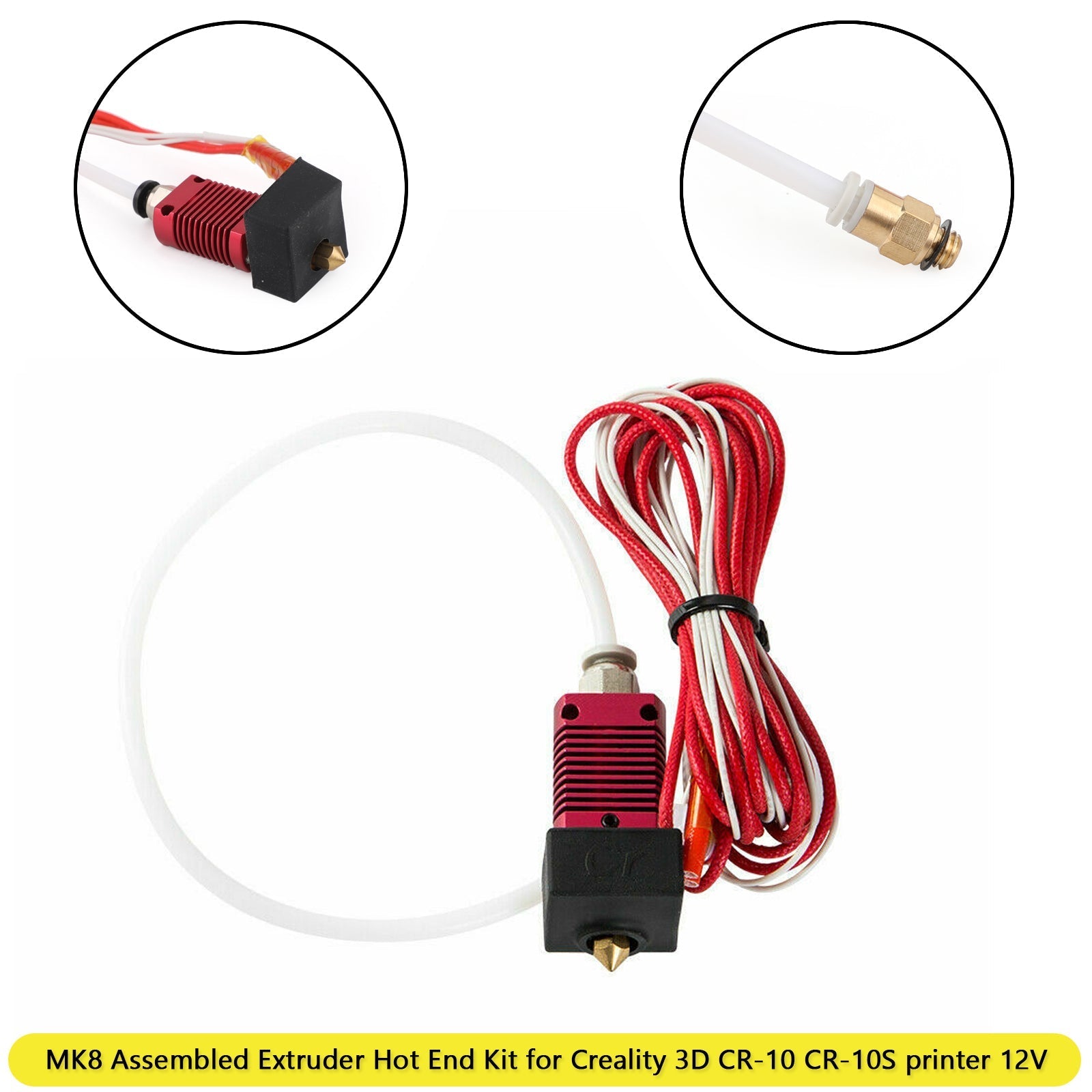 Kit d'extrémité chaude d'extrudeuse de mise à niveau d'imprimante 3D 12V adapté pour Creality 3D CR-10 CR-10S