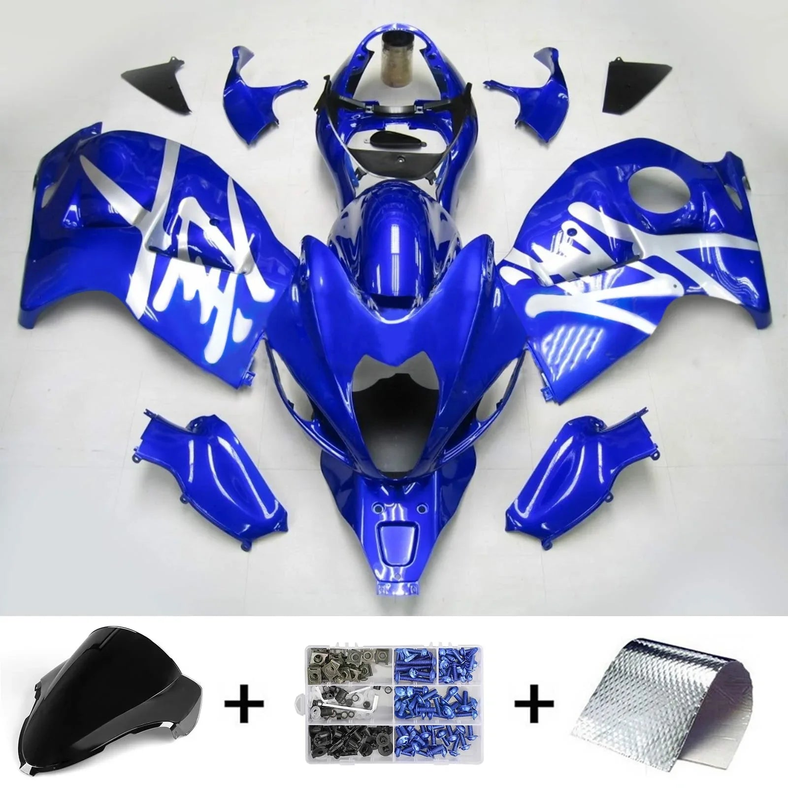 Amotopart Suzuki Hayabusa GSXR1300 1999-2007 Kit de carénage 'injection Carrosserie Plastique ABS