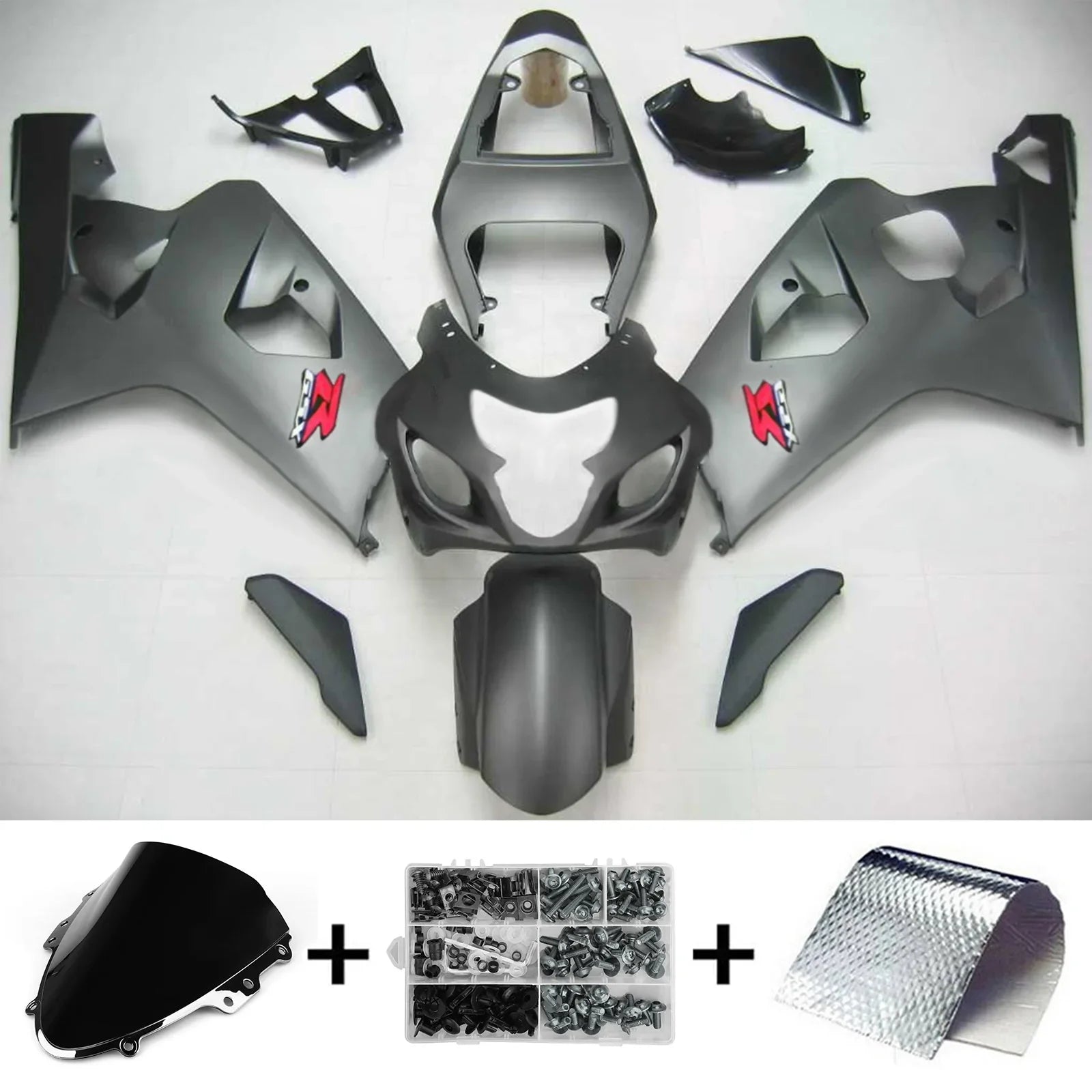 Amotopart Suzuki GSXR 600/750 2004-2005 Kit Carenatura Plastica ABS per Carrozzeria