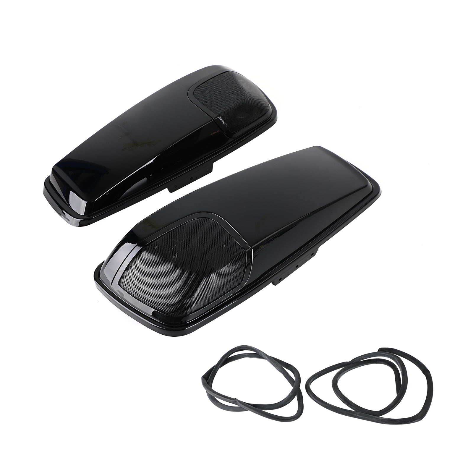 5 x 7 cubiertas de altavoces de color negro intenso para bolsa de viaje genérica Street Glide CVO 2014-2020
