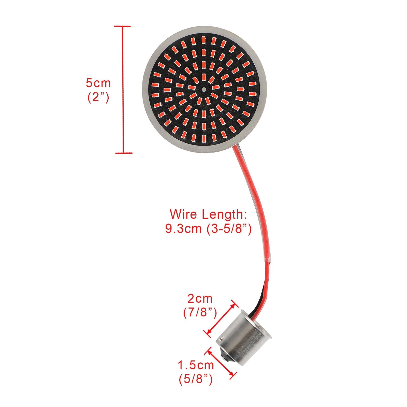 1156 LED Clignotant Inserts Lampe Fit pour Softail Touring Dyna Sportster Générique