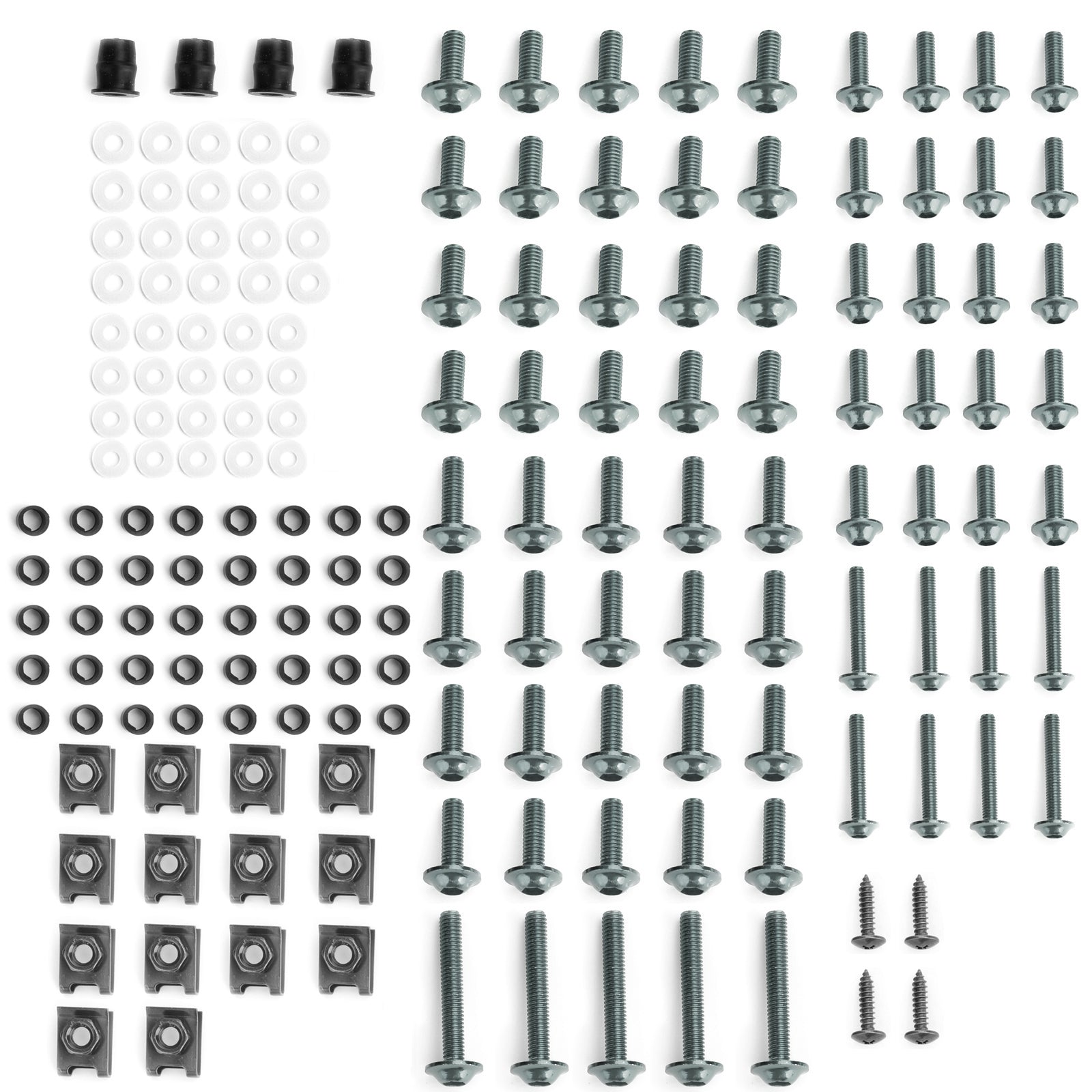 177 pièces Kit de boulons de carénage de moto Sportbikes M5/M6 vis de fixation titane