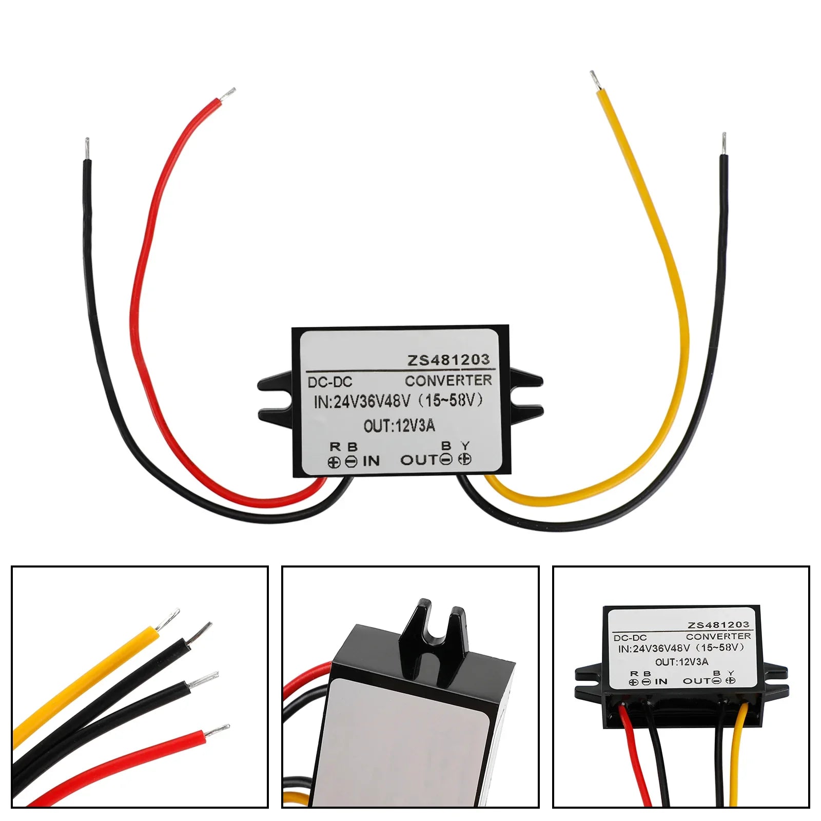 Convertisseur DC-DC étanche 24V 36V 48V Module d'alimentation abaisseur à 12V