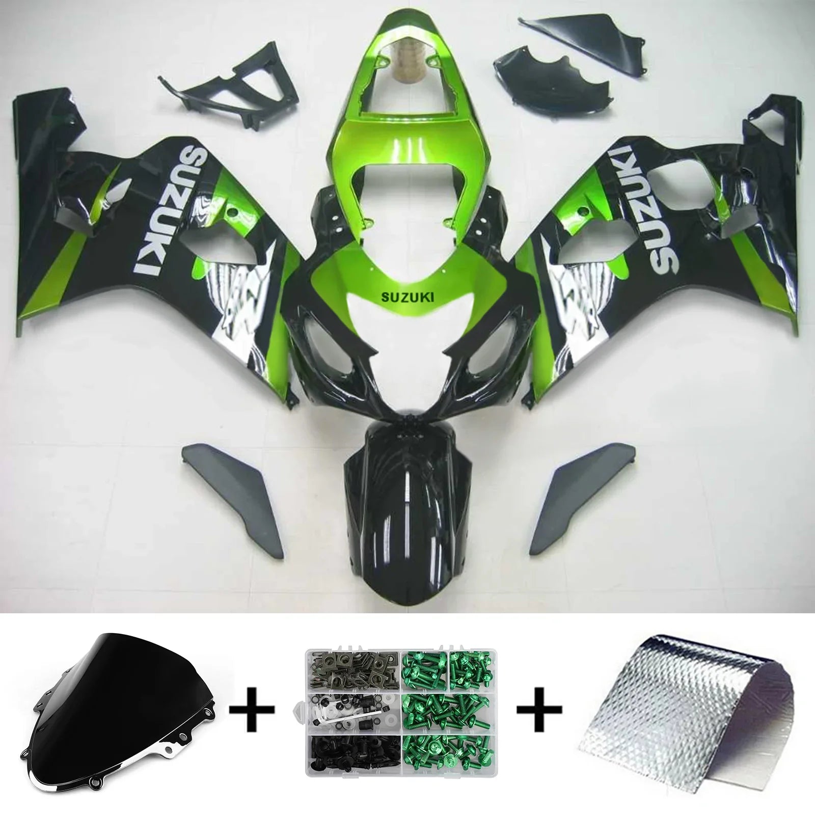 Amotopart Suzuki GSXR 600/750 2004-2005 Kit Carenatura Plastica ABS per Carrozzeria