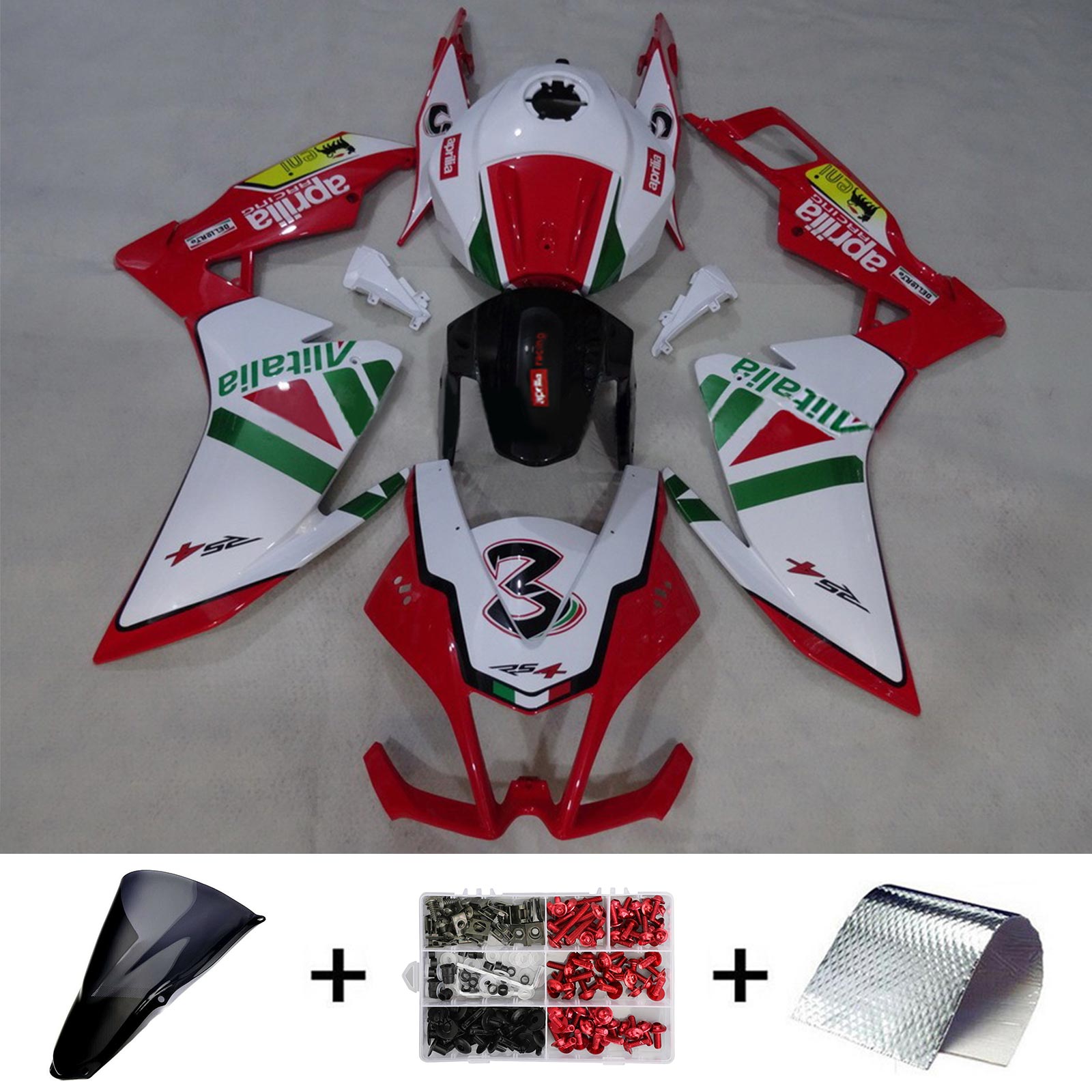 Amotopart Aprilia RS4 RS125 RS50 2012-2016 Kit de carénage Carrosserie