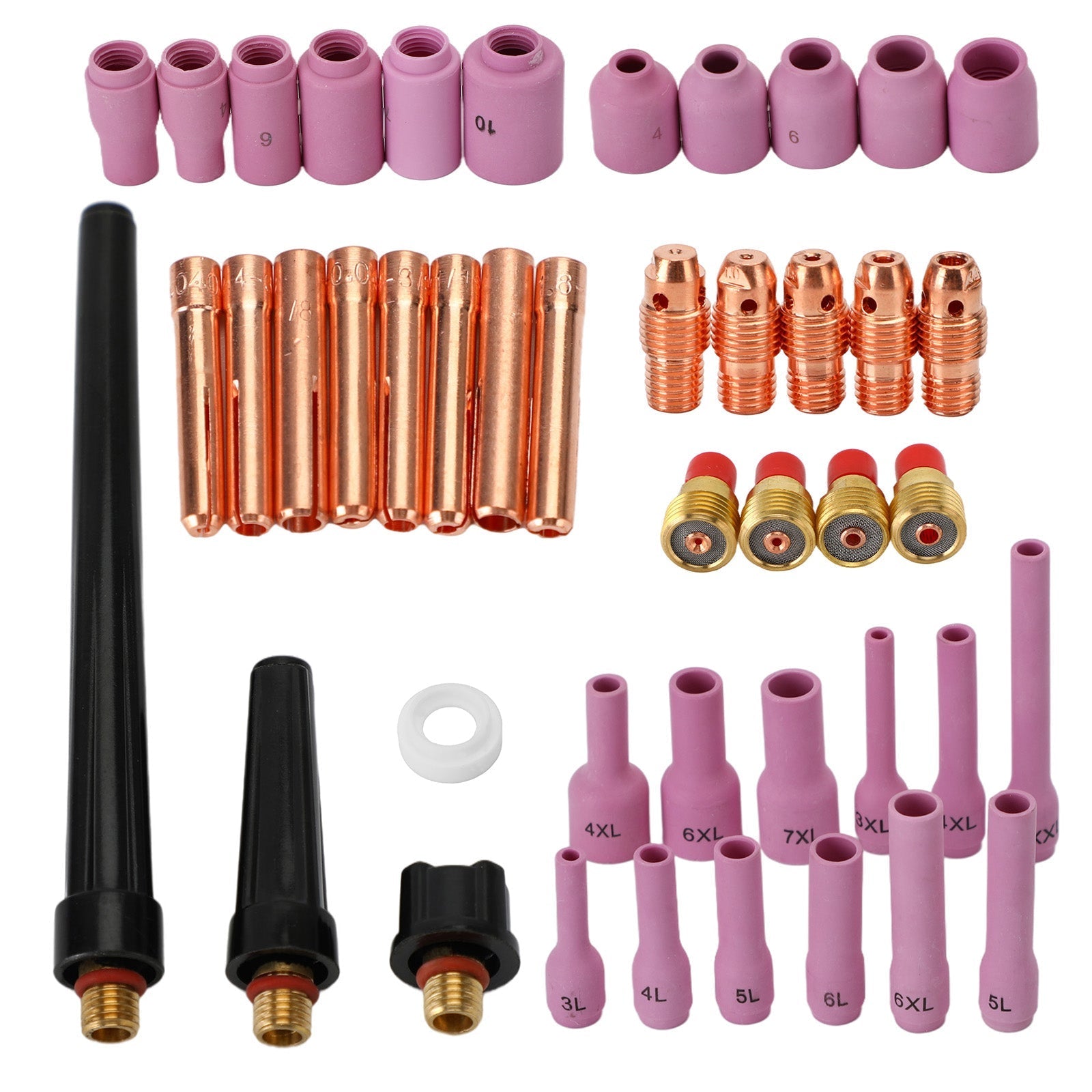 46 pièces Tig gaz lentille collet corps taille assortie ajustement torche de soudage Tig Wp9 20 25