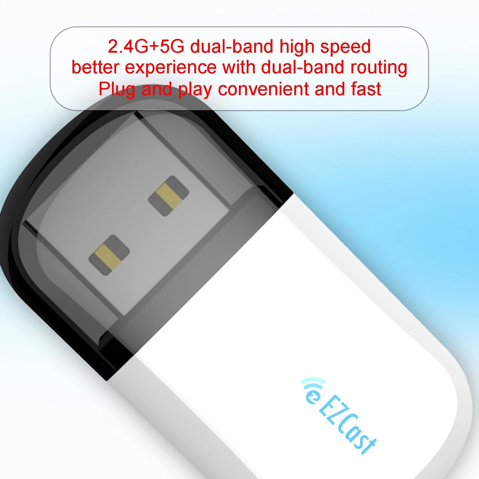 USB Ethernet Double Bande 2.4G/5.8G 600M Mini Réseau WiFi Adaptateur Wifi Dongle