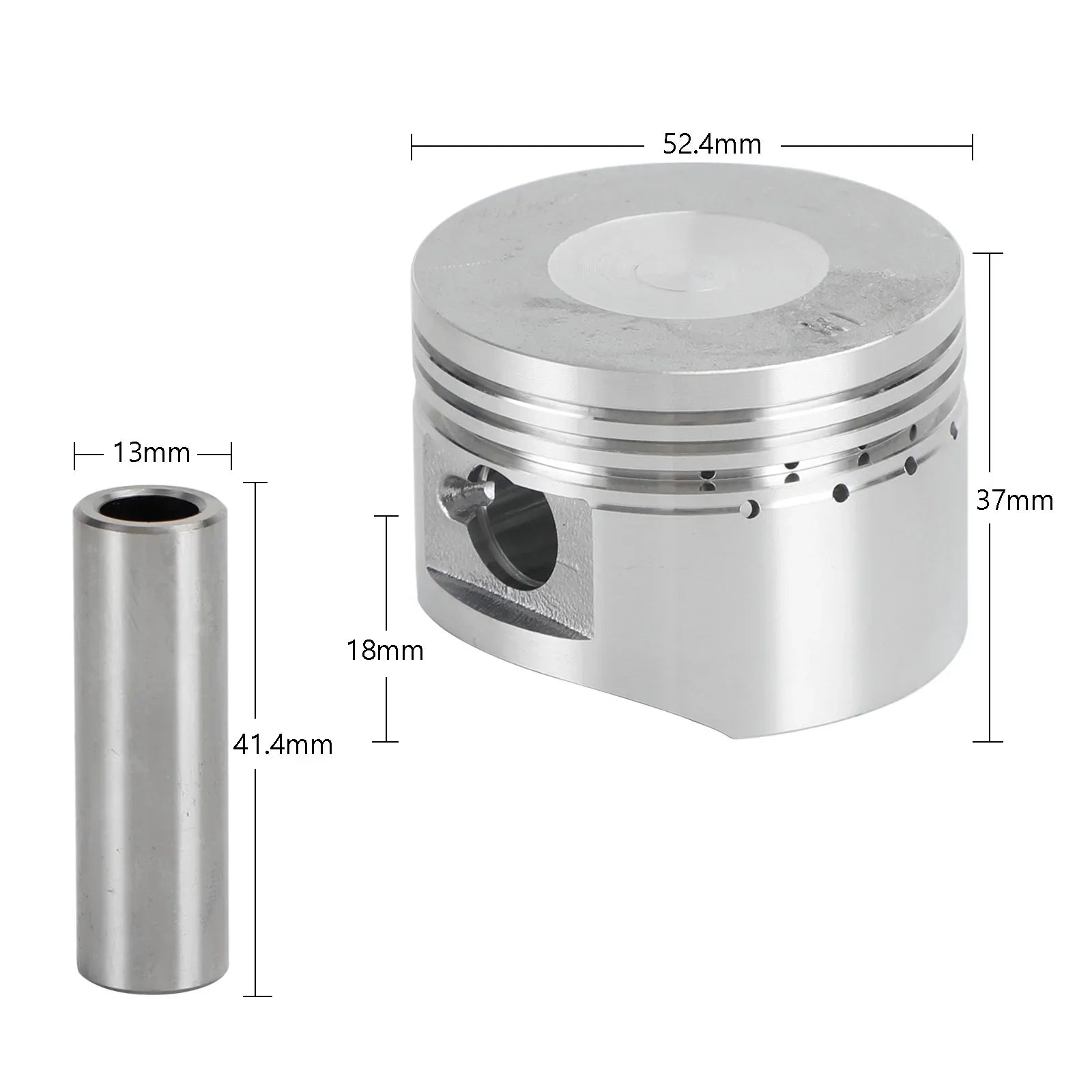 52.4mm 13mm Pin Piston Joint Kit LIFAN 110cc 125cc Moteur PIT TRAIL DIRT BIKE Générique