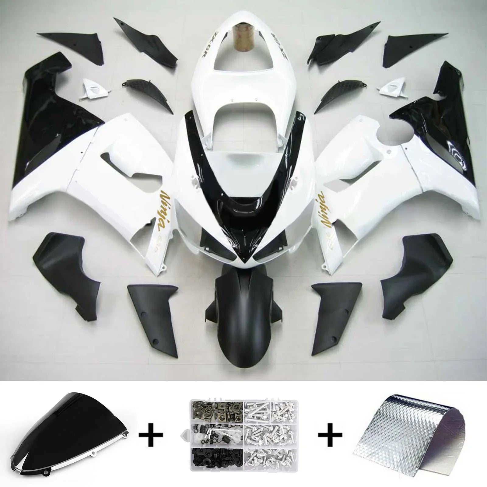 Kit de carénage Amotopart pour Kawasaki ZX6R 636 2005-2006 générique
