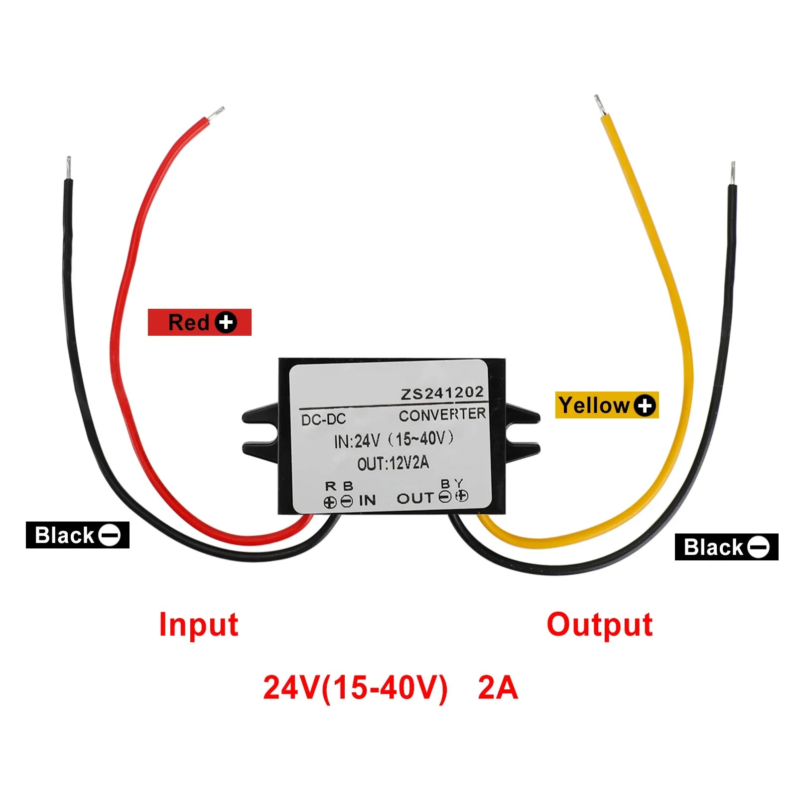 Convertisseur DC-DC étanche 24V abaisseur au module d'alimentation de voiture 12V