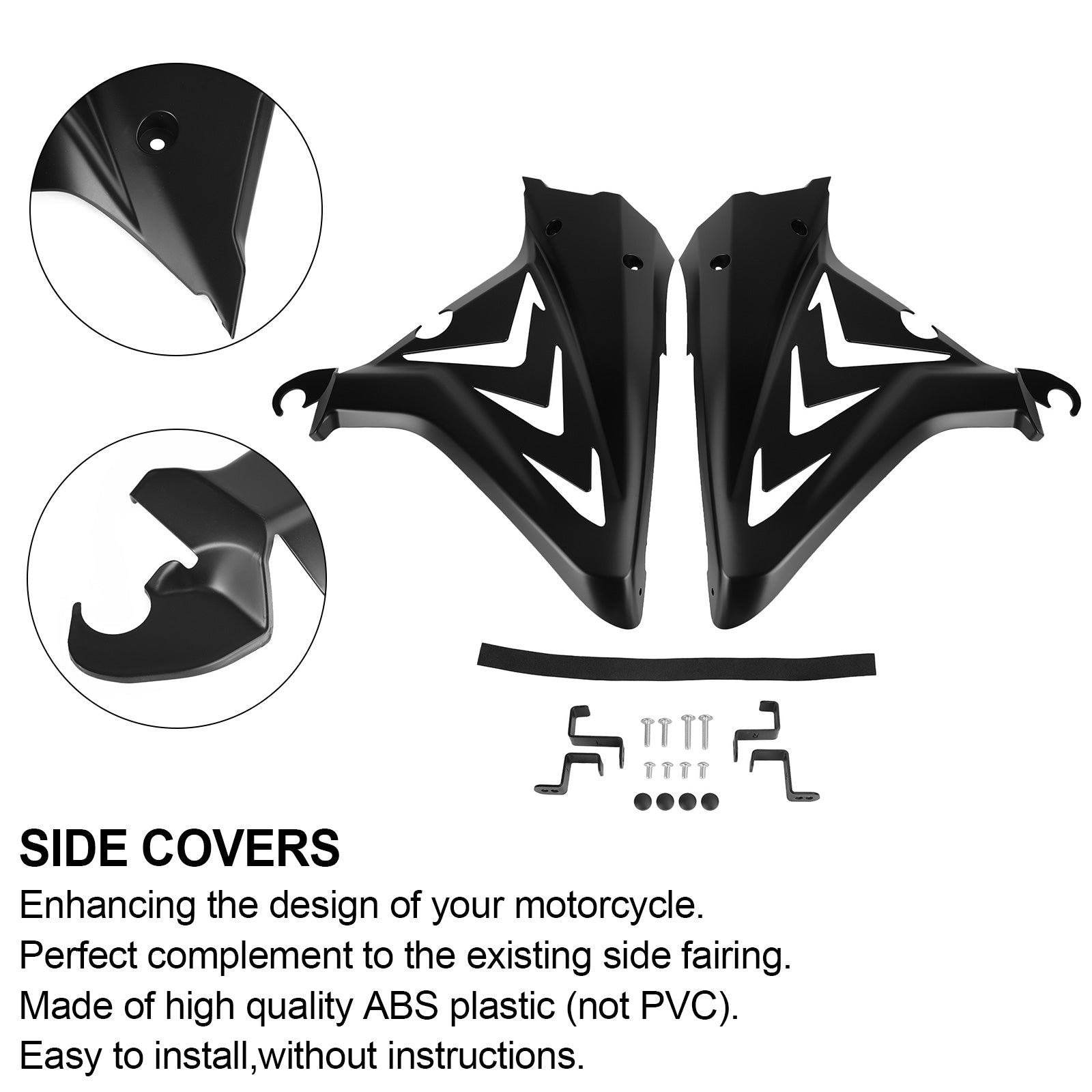 Paneles de cubierta de marco lateral carenados para Honda CBR650R 2019 2020 2021 genérico