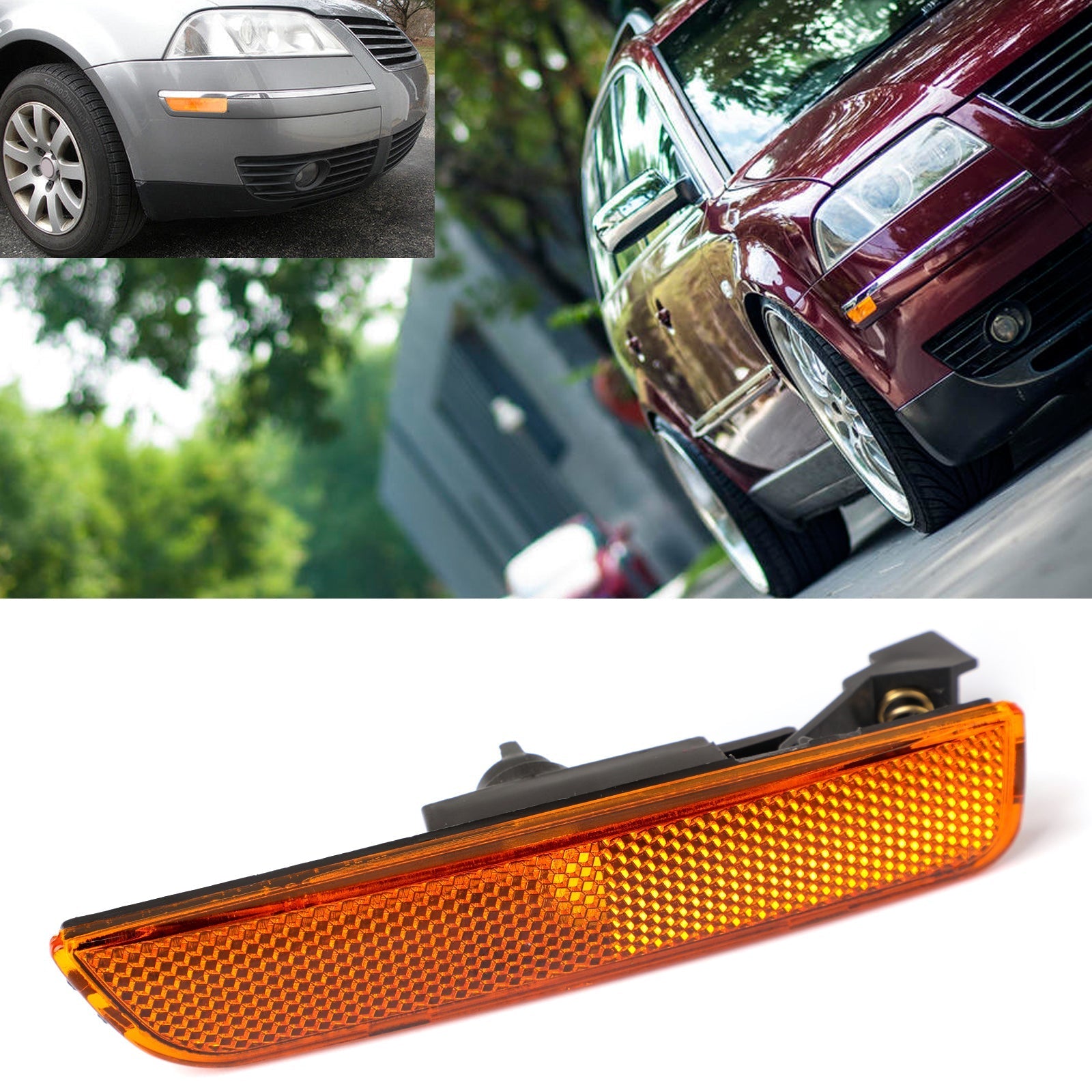 Luces de posición laterales del parachoques delantero ámbar derecho para VW Passat B5.5 genérico 2001-2005