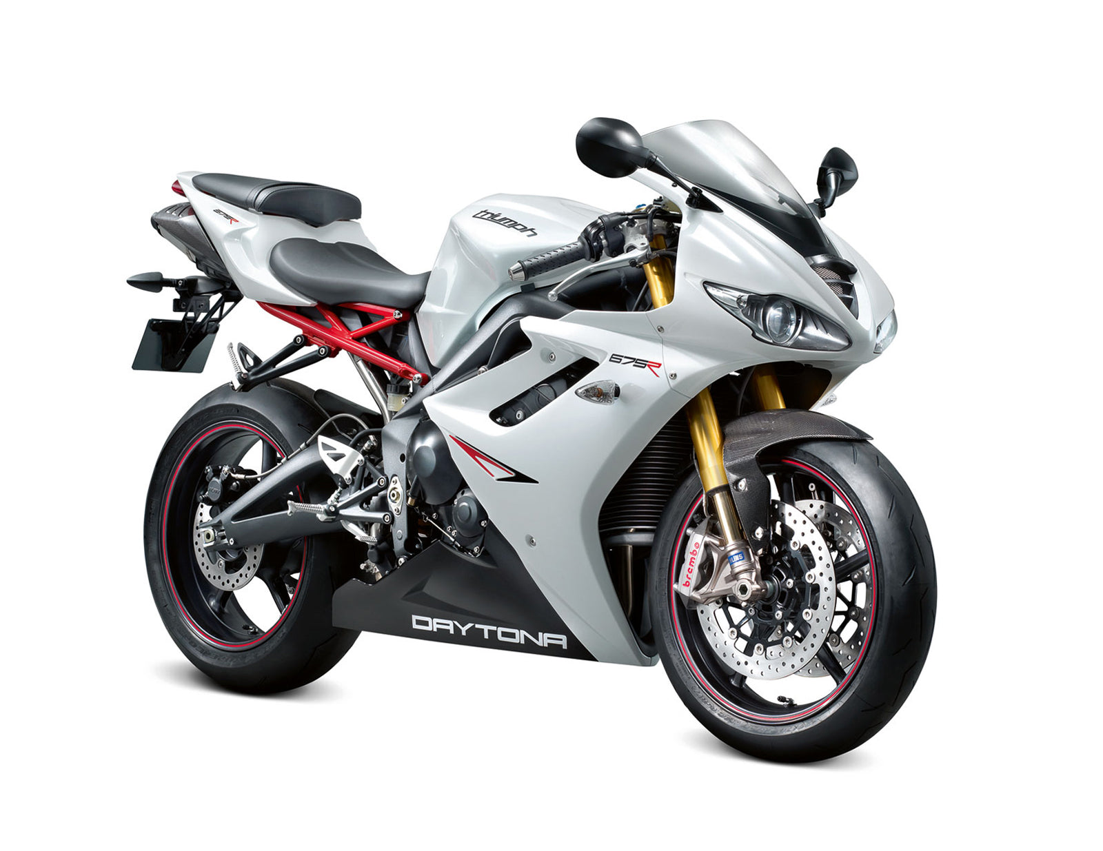 Carénages Amotopart 2006-2008 Triumph Daytona 675 Blanc Noir Daytona Generic