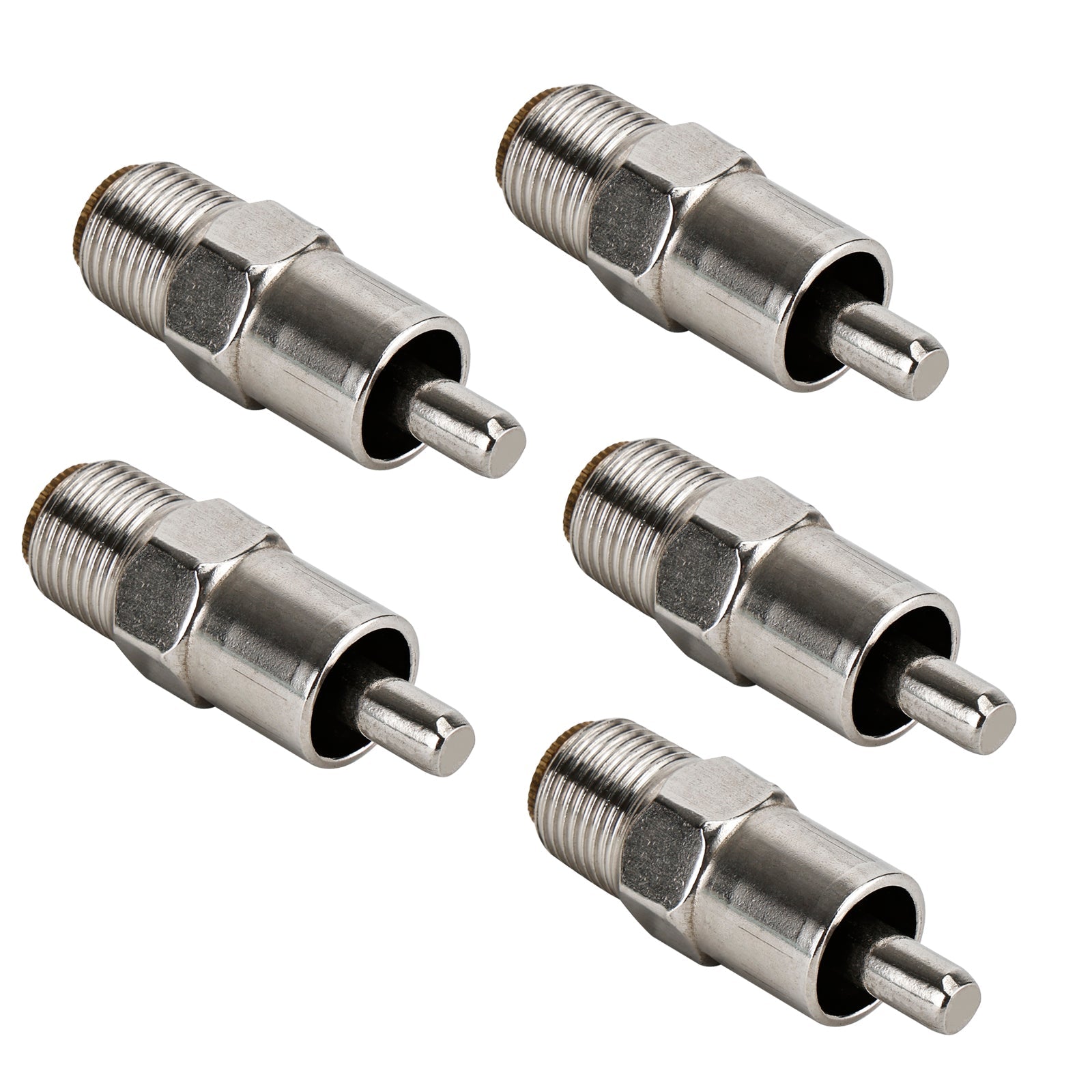 Bebedero automático para tetina de cerdo, tapón de cobre de acero inoxidable, 1/2 "NPT, 5 uds.