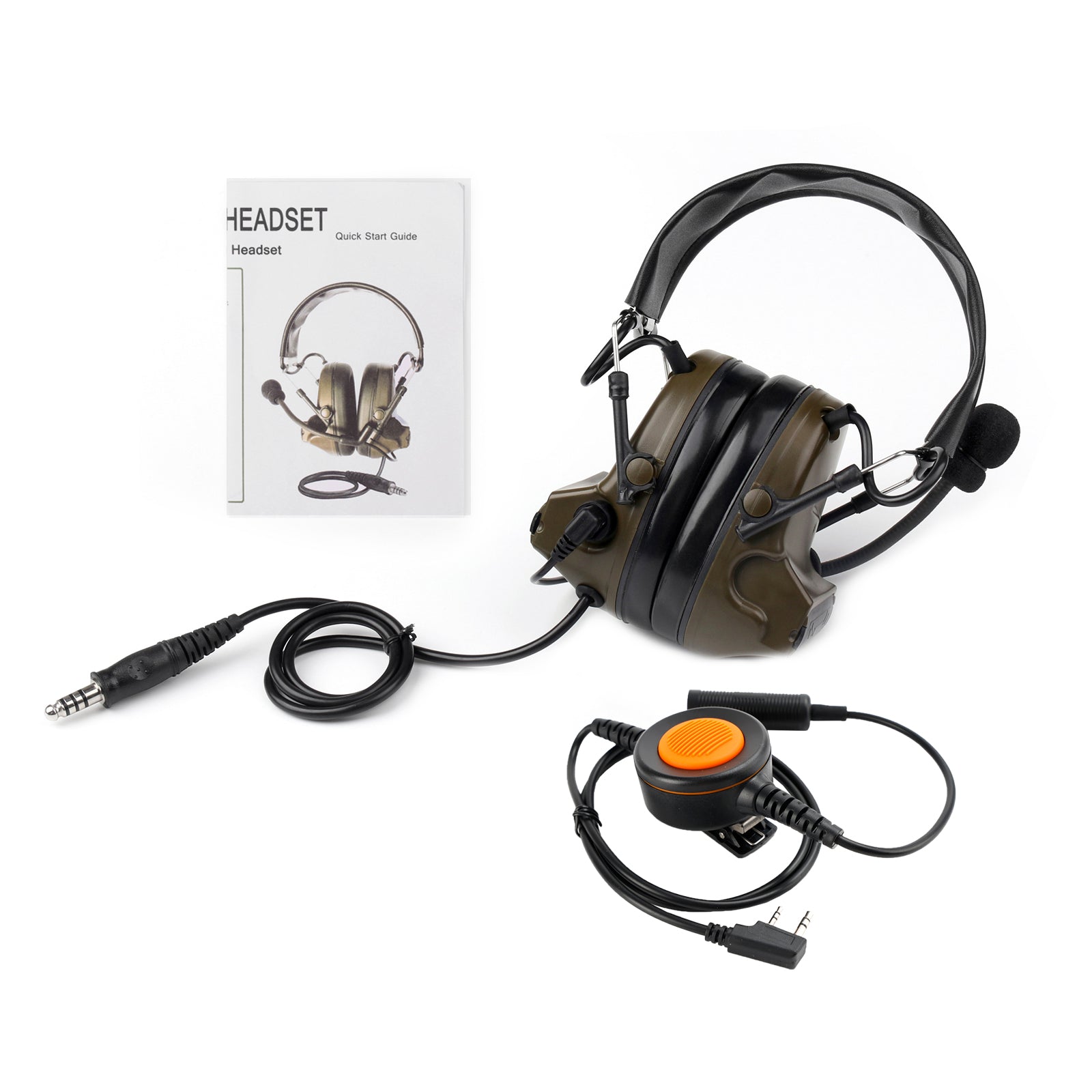 Z Tactique H50 Casque 6 Broches U94 PTT Pour Kenwood TH-D7 TH-F6 TH-K2 TH-21 TH-28