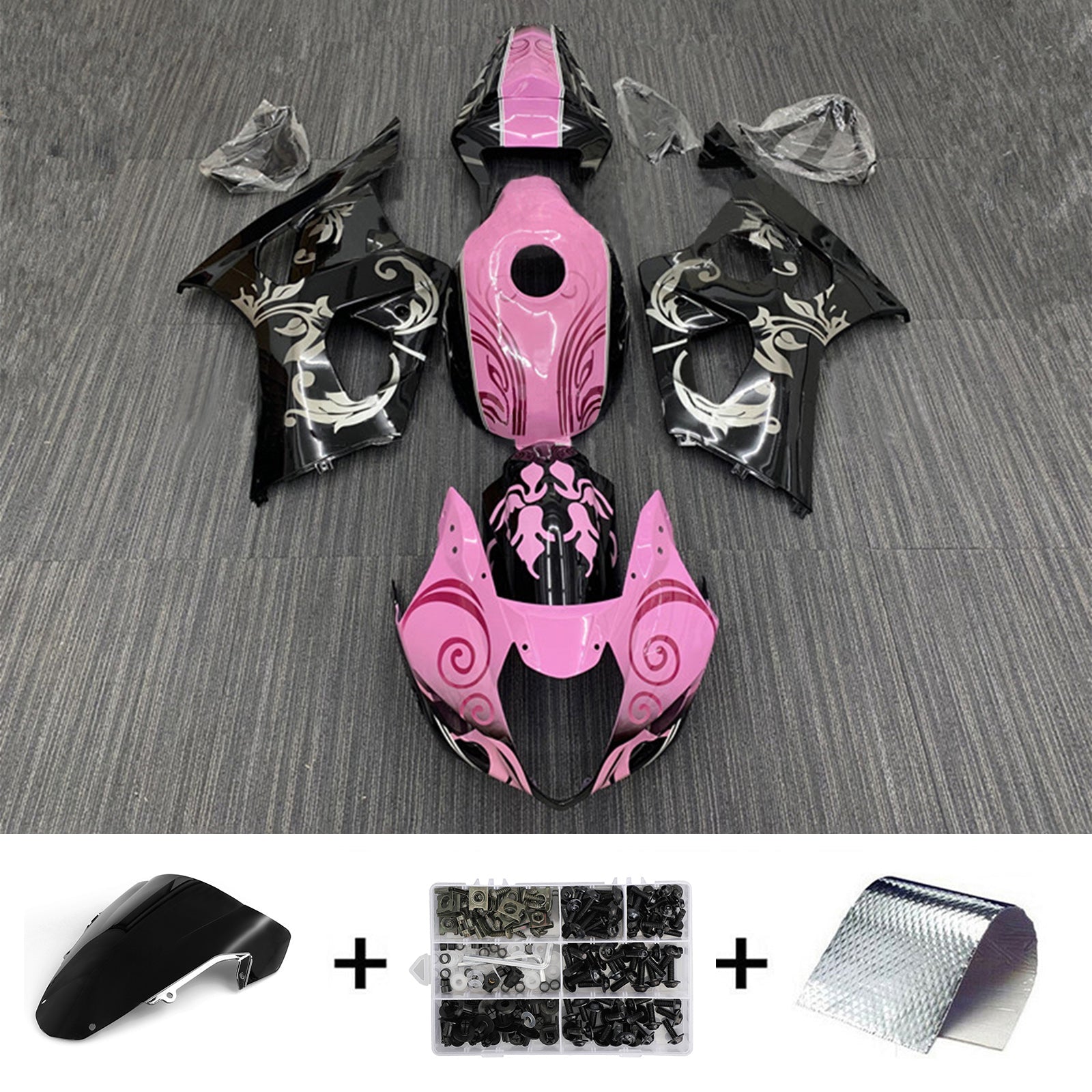 Amotopart Suzuki GSXR1000 2003-2004 K3 Kit de carenado de carrocería de plástico ABS