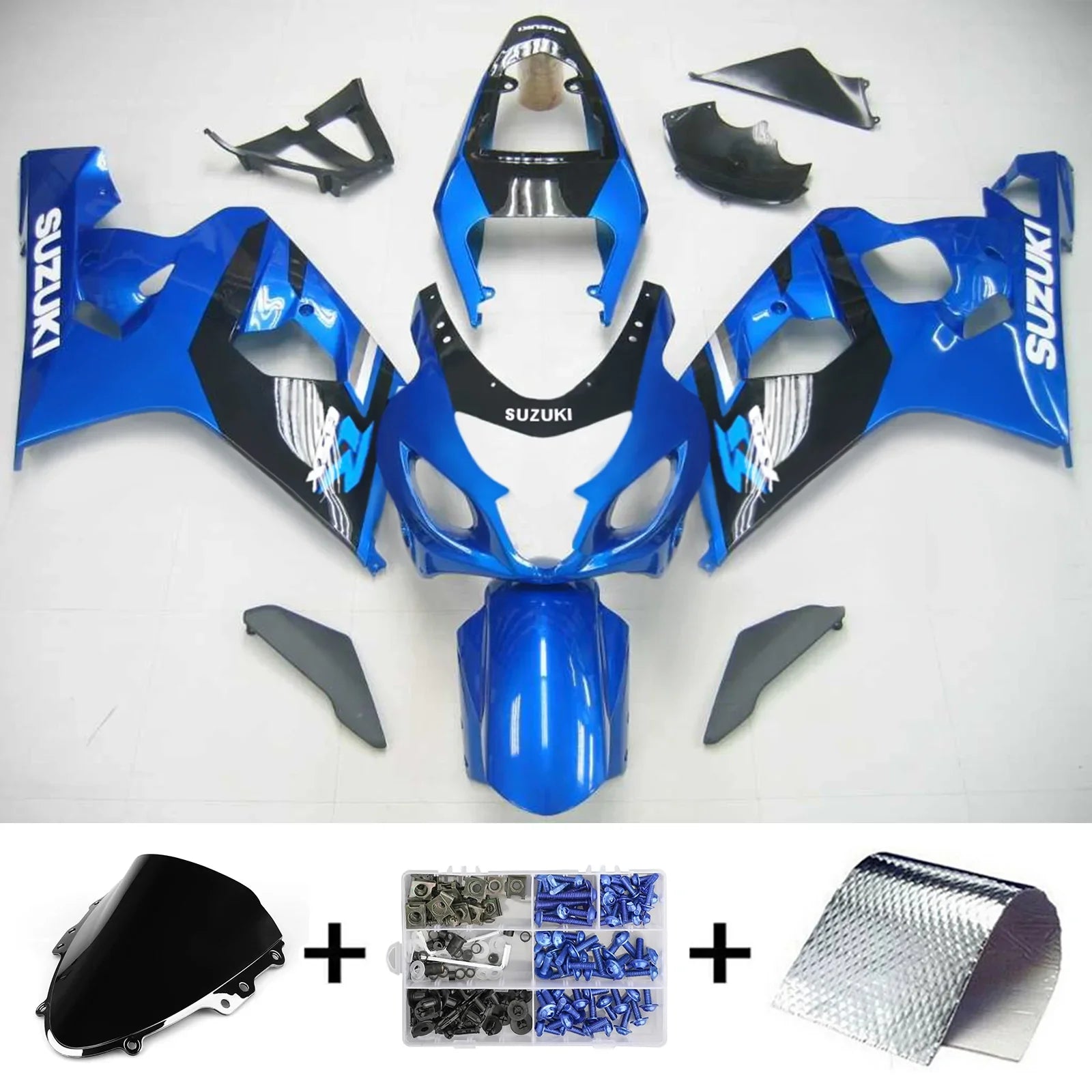 Amotopart Suzuki GSXR 600/750 2004-2005 Kit Carenatura Plastica ABS per Carrozzeria