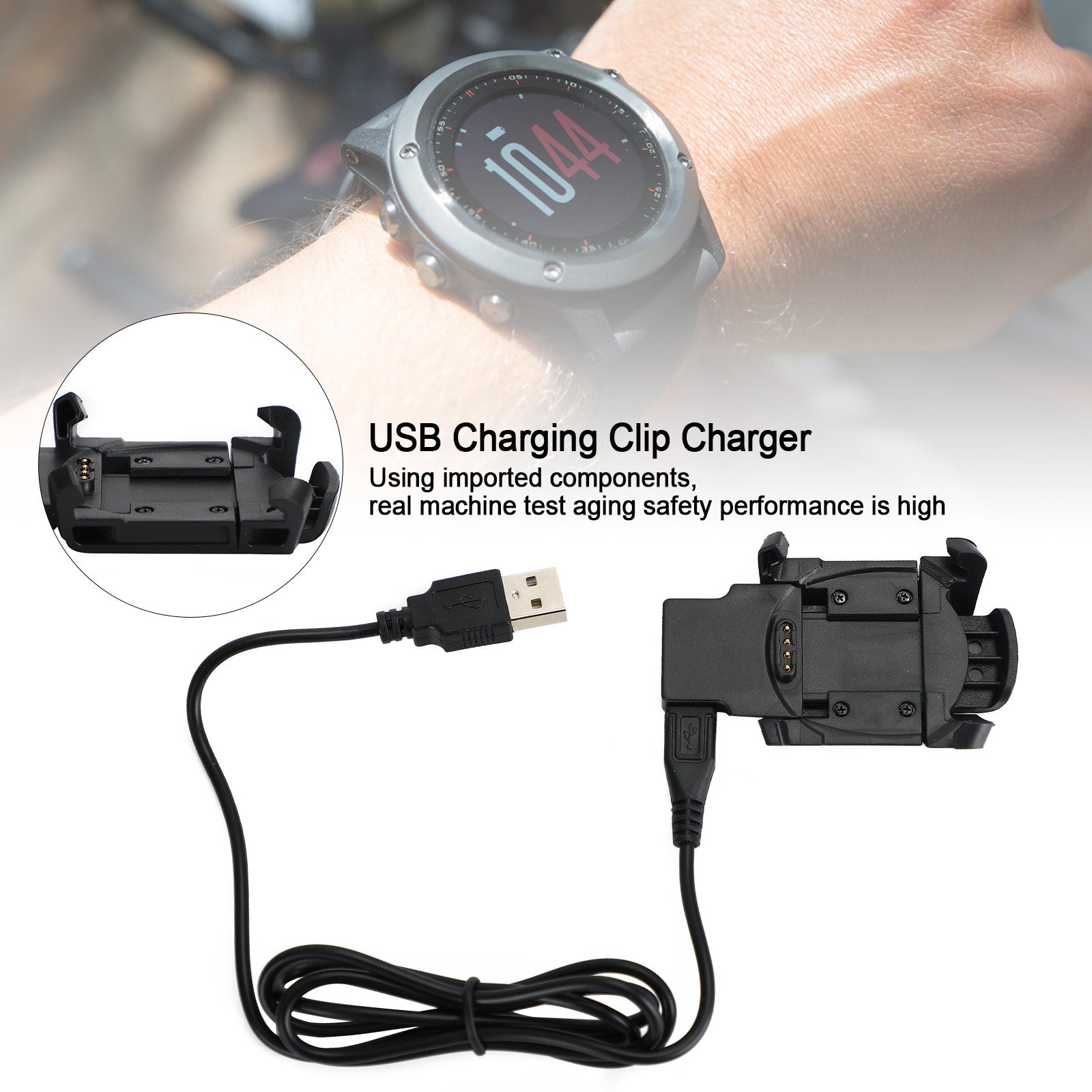 Câble de chargeur de clip de charge de données USB pour Fenix 3/Fenix 3 HR/Fenix 3 Sapphire