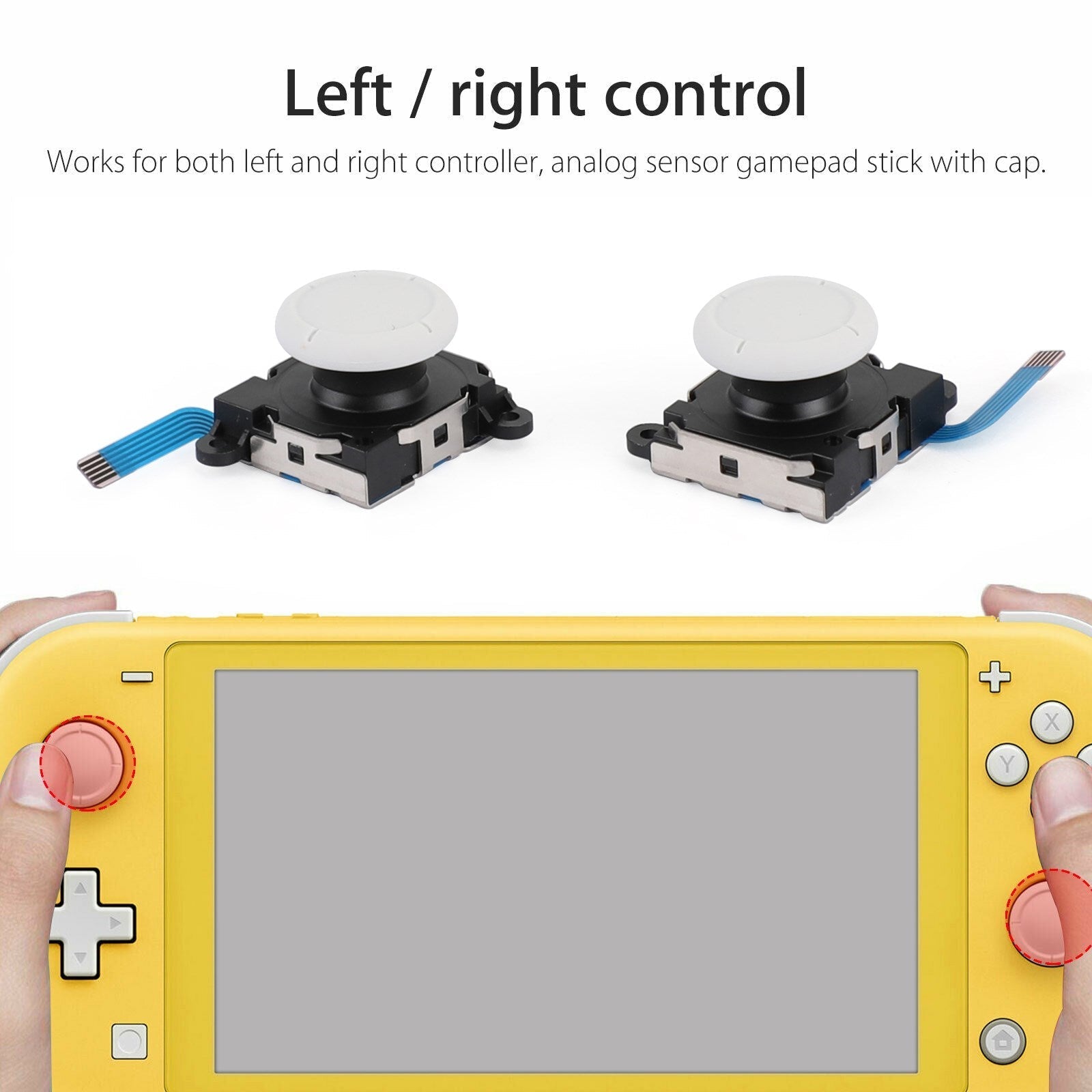 Kit de réparation 19 en 1 3D Analog Sensor Stick + Tool Fit pour Switch Lite Joystick