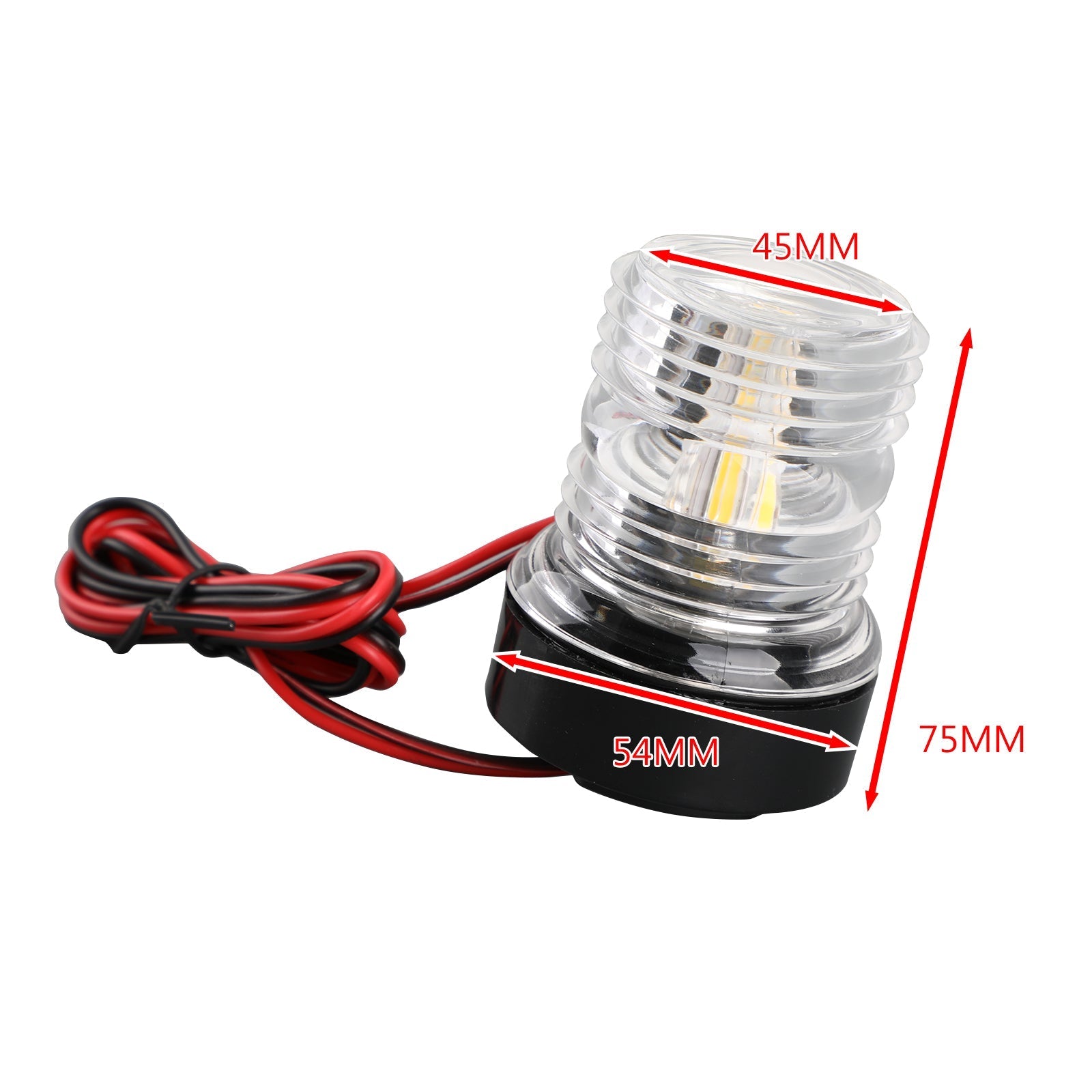 Lampe ronde de navire d'ancre de lumière de signal de navigation de 2 12V LED pour le yacht marin de bateau