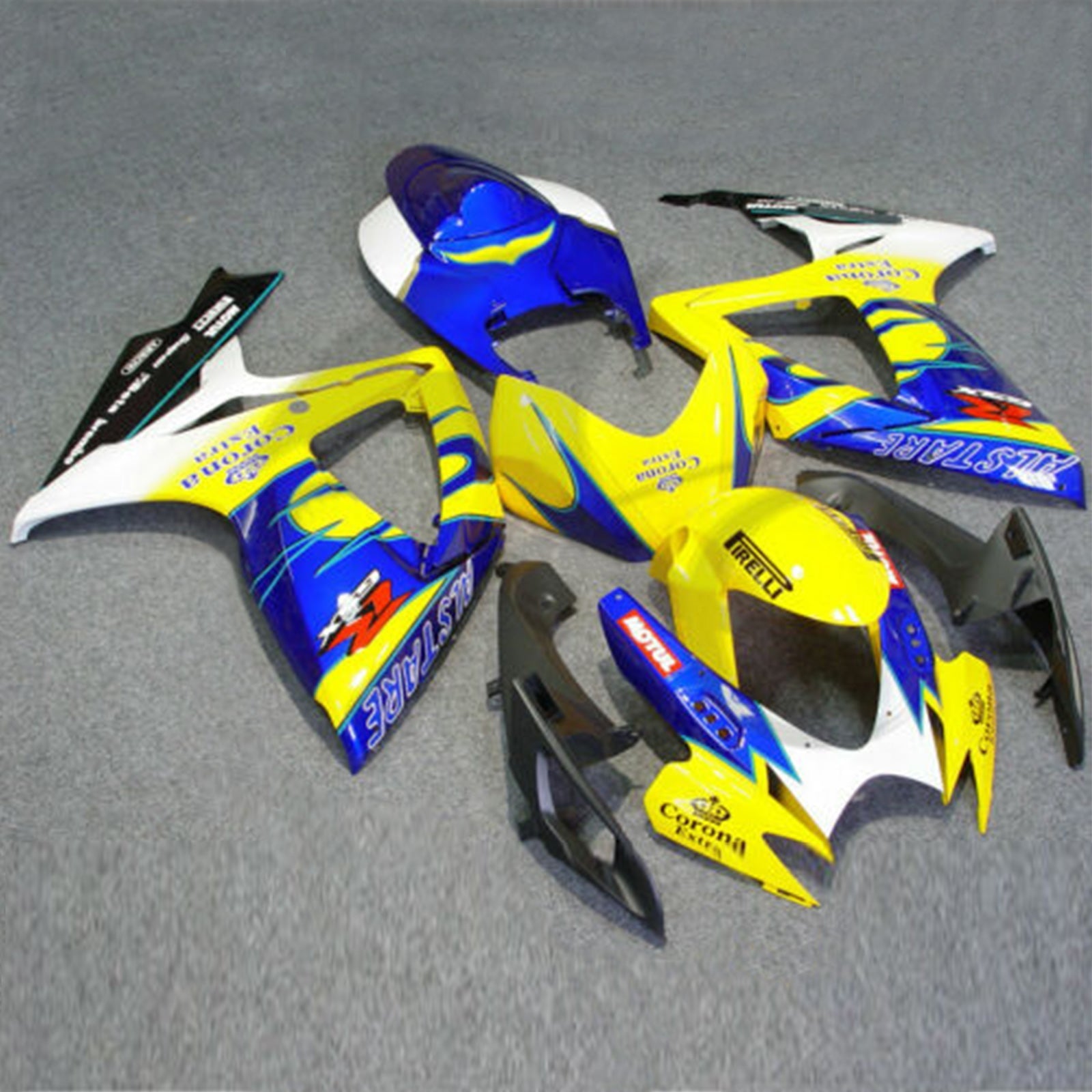 Amotopart Kit Carena per SUZUKI GSXR 600 750 2006-2007 K6 Giallo Generico