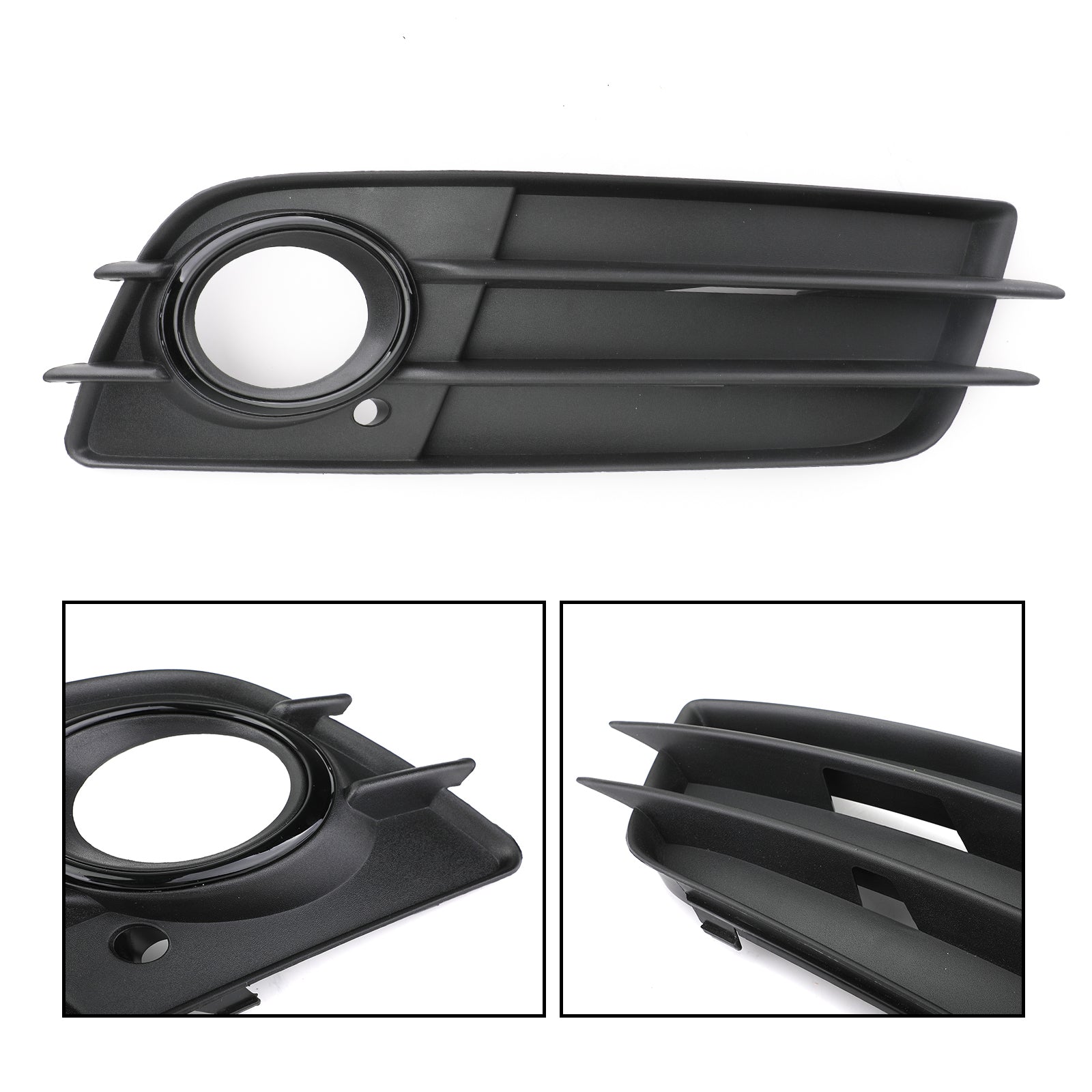 Cubierta de rejilla de parachoques derecho de luz antiniebla negra para Audi A4 S-LINE S4 08-12 genérico 8K0807681C