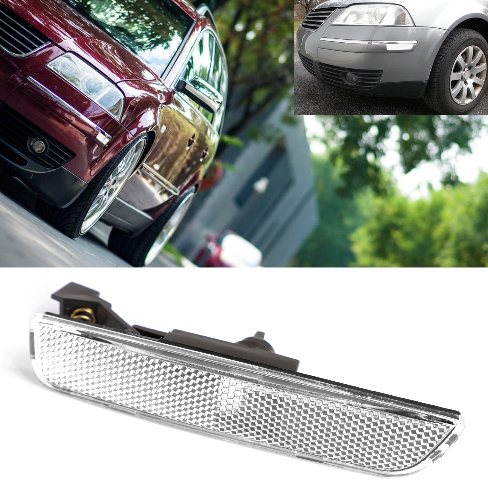 Luci di posizione laterali paraurti anteriore sinistro bianche per VW Passat B5.5 generico 2001-2005